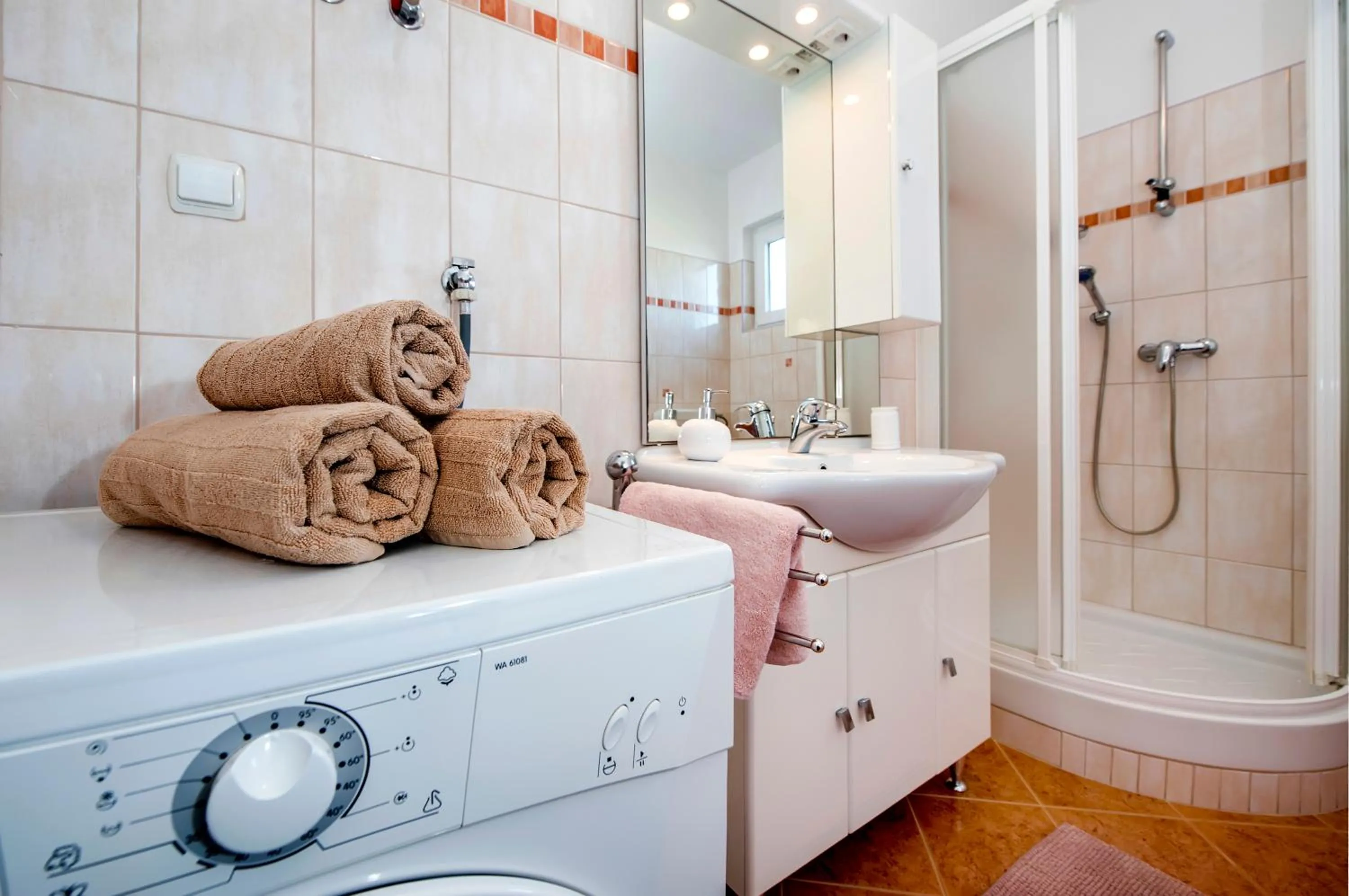 Shower in Apartment Ivo