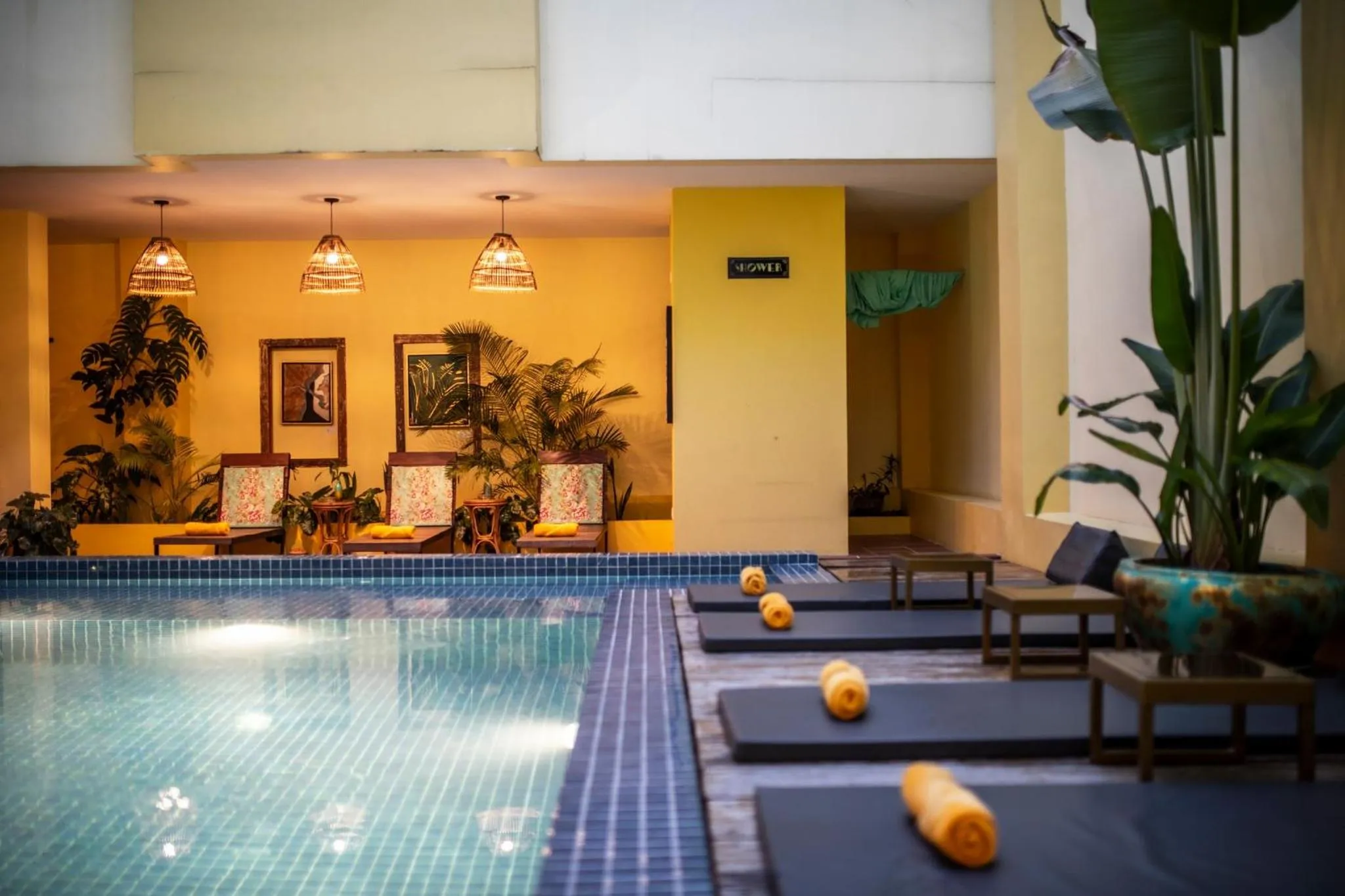 Pool view in Hotel Old Cinema