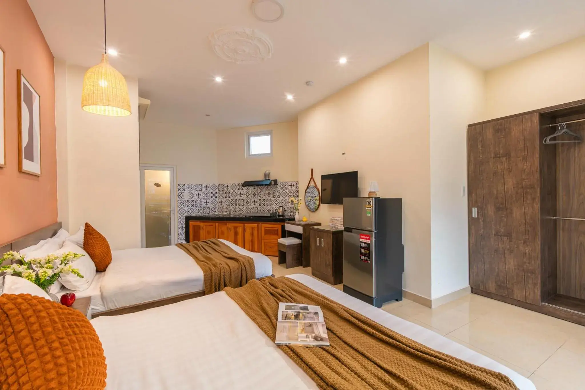 Bedroom, Bed in Green Meadow Central Đà Lạt - O'TEL Bedroom, Bed in Green Meadow Central Đà Lạt - O'TEL