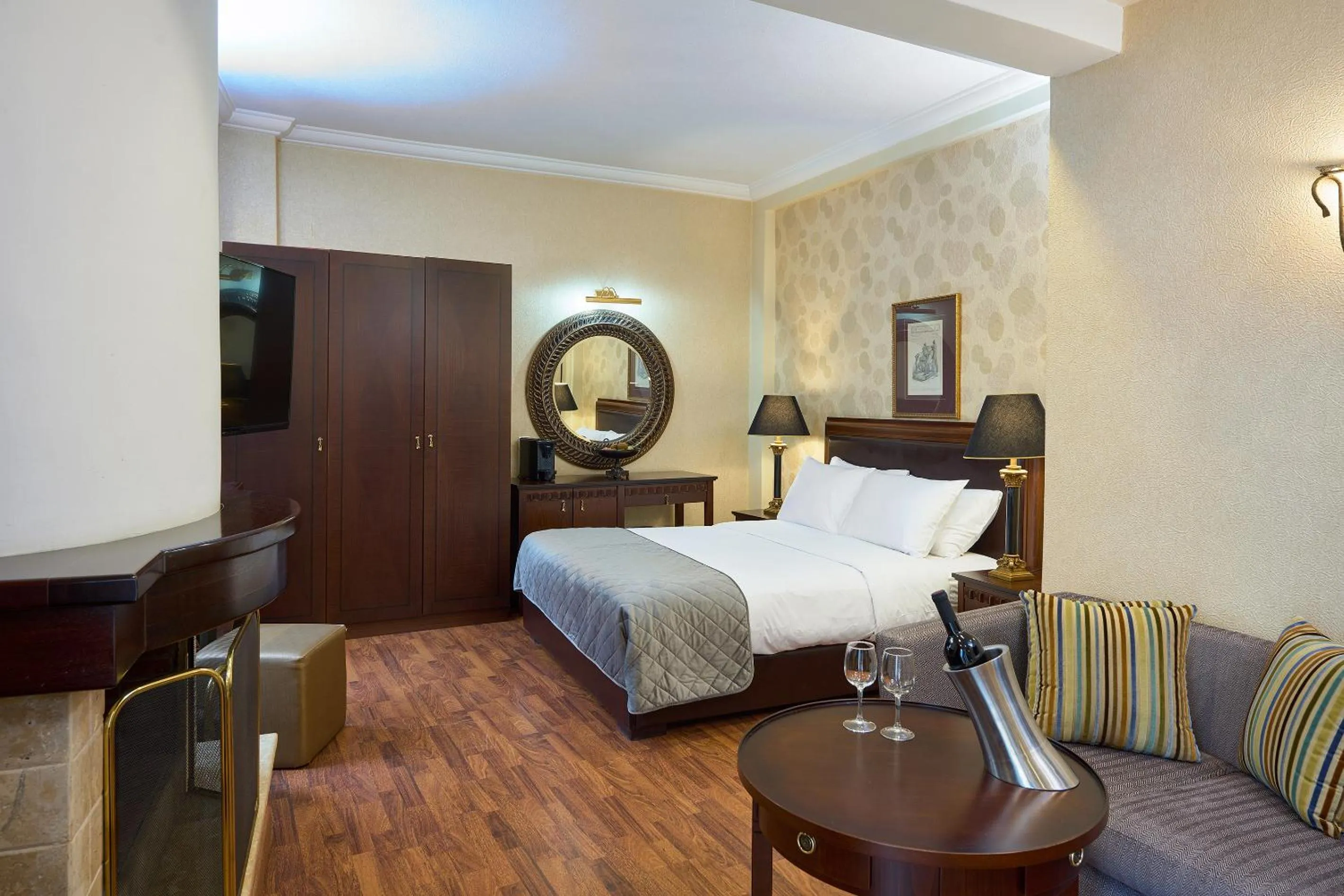 Bed in Olympus Mediterranean Boutique Hotel