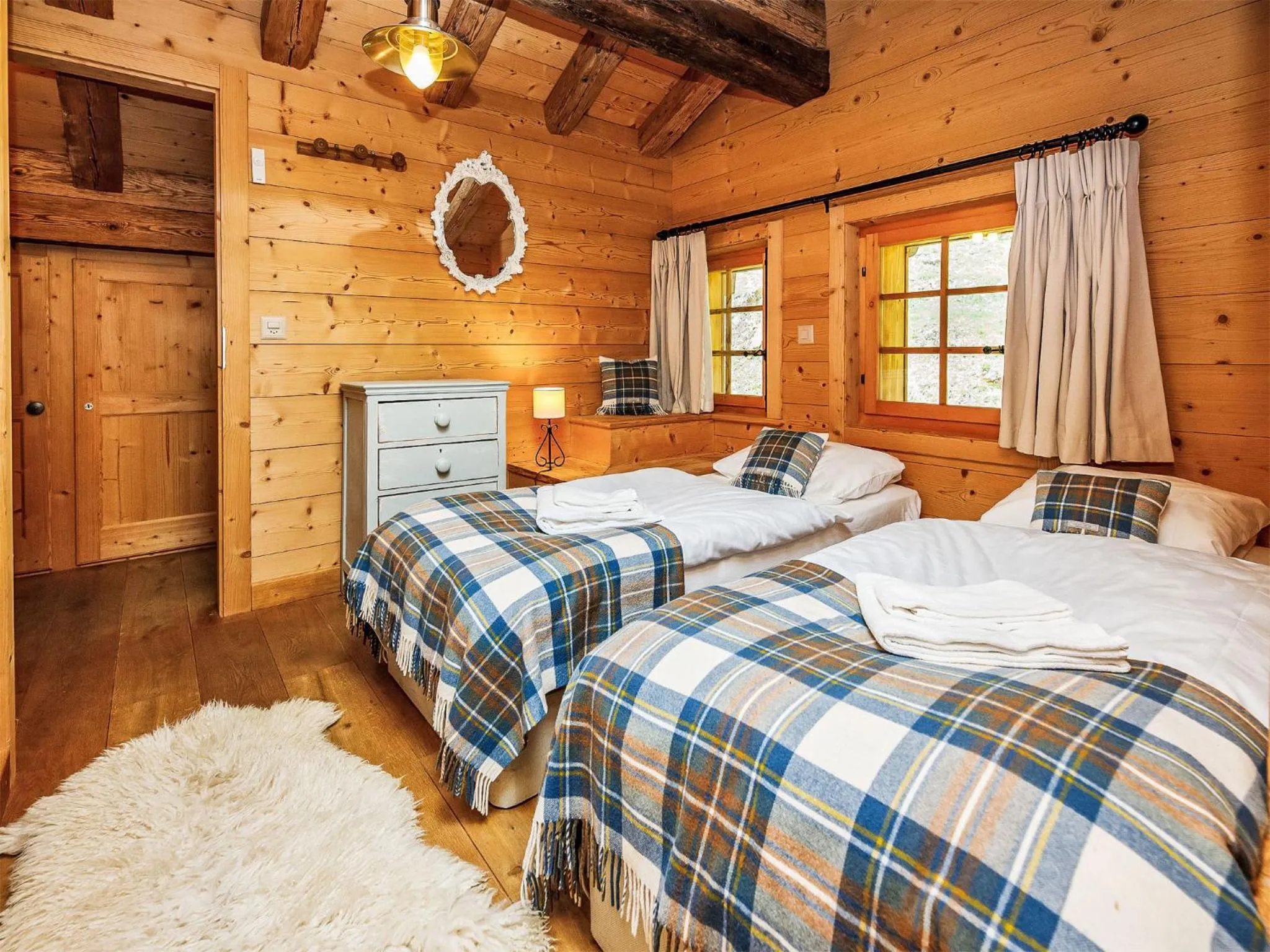 Bedroom, Bed in Chalet Saint Piran-1 by Interhome