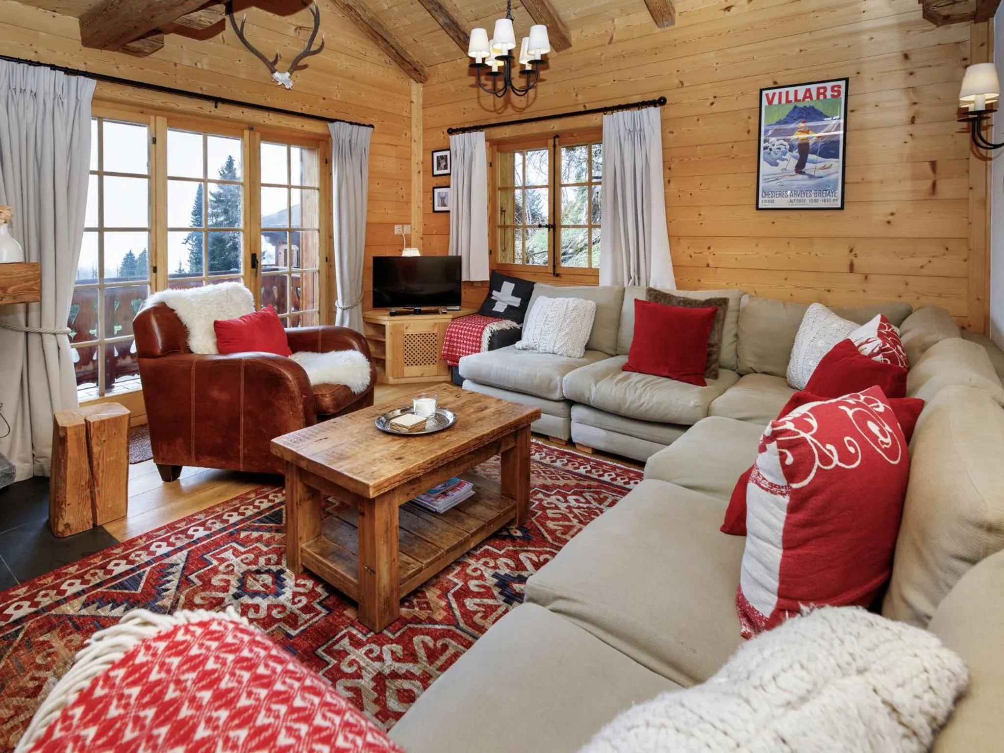 Living room in Chalet Saint Piran-1 by Interhome