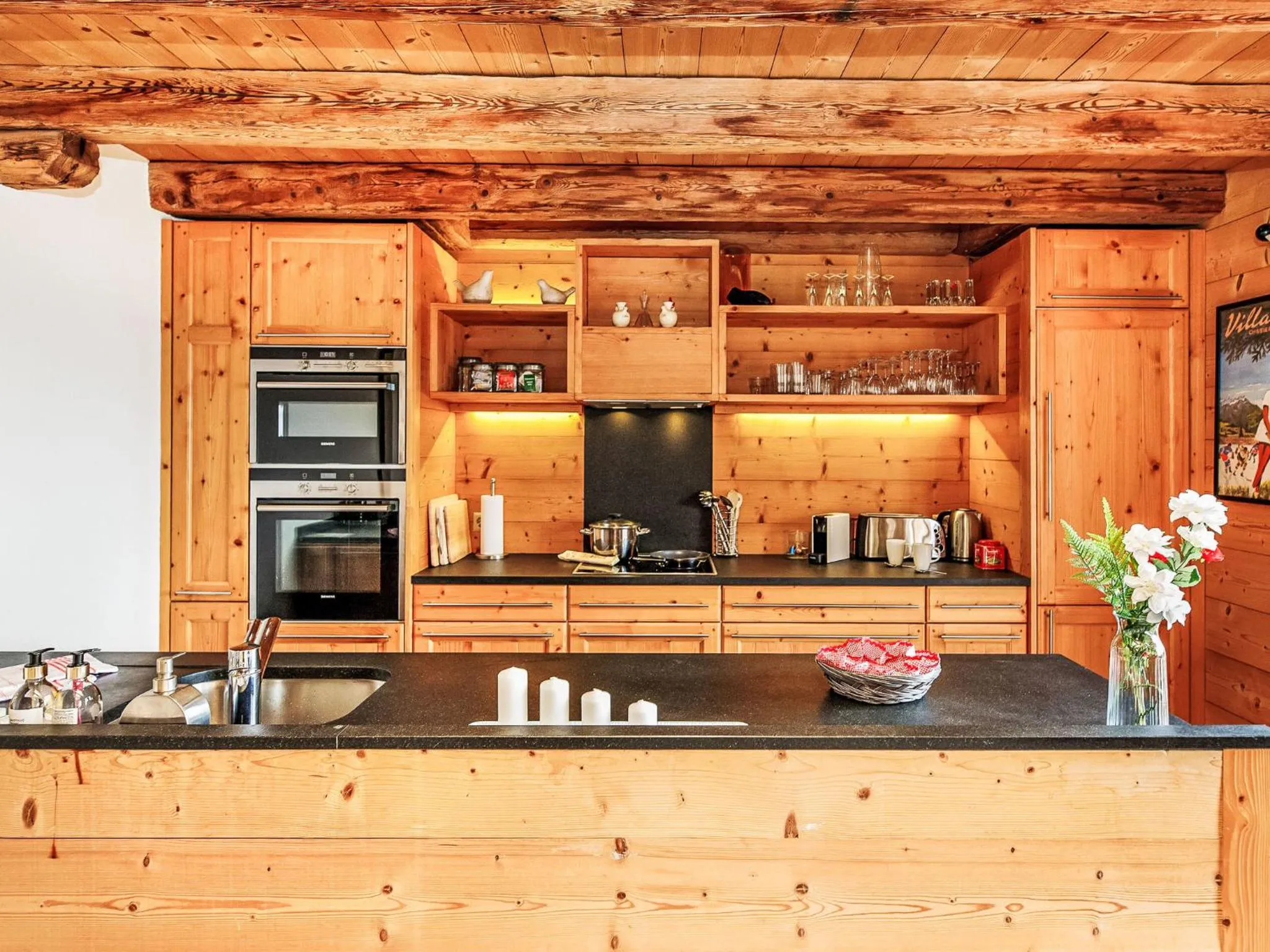 Kitchen or kitchenette in Chalet Saint Piran-1 by Interhome