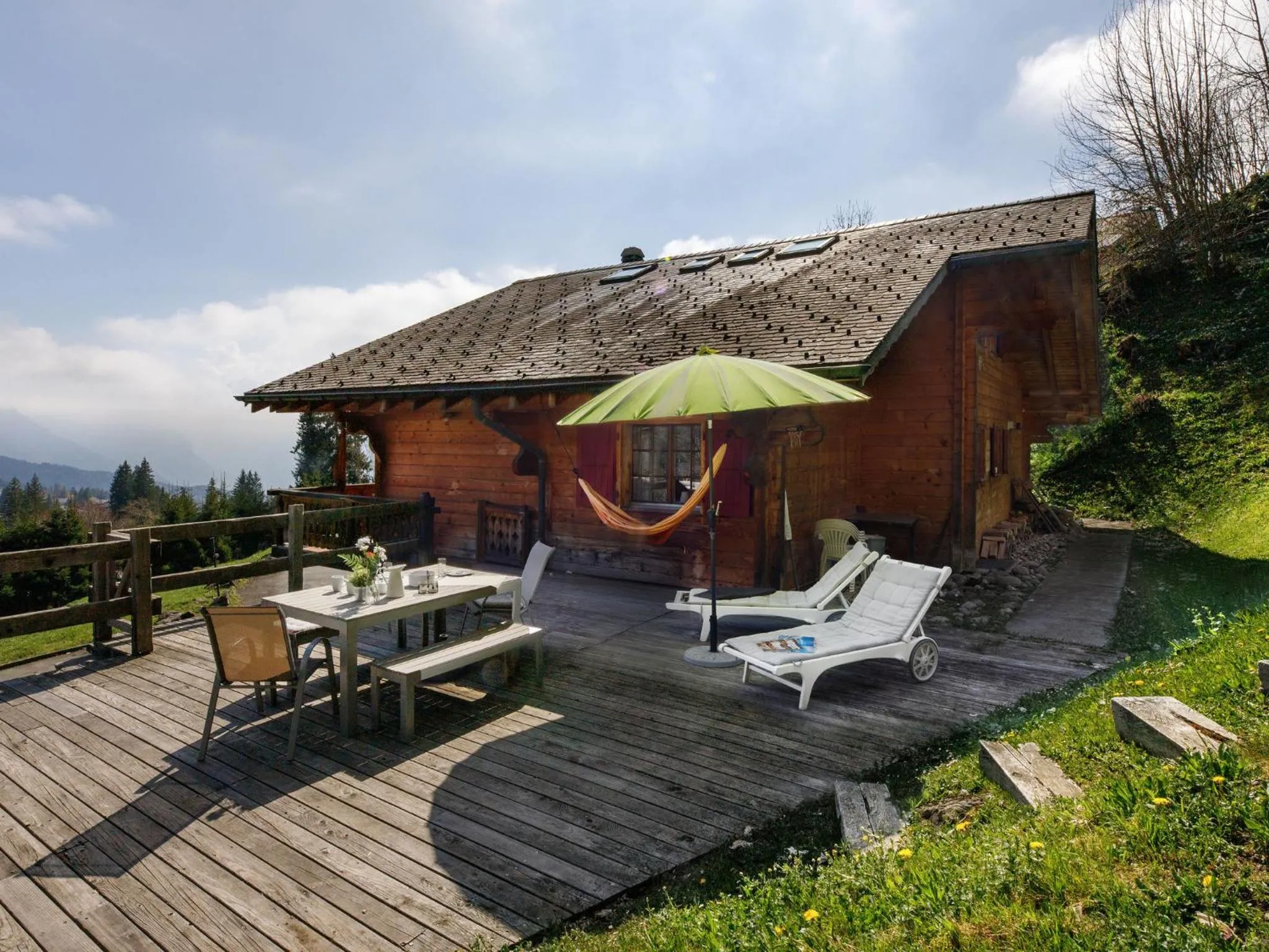 Balcony/Terrace in Chalet Saint Piran-1 by Interhome