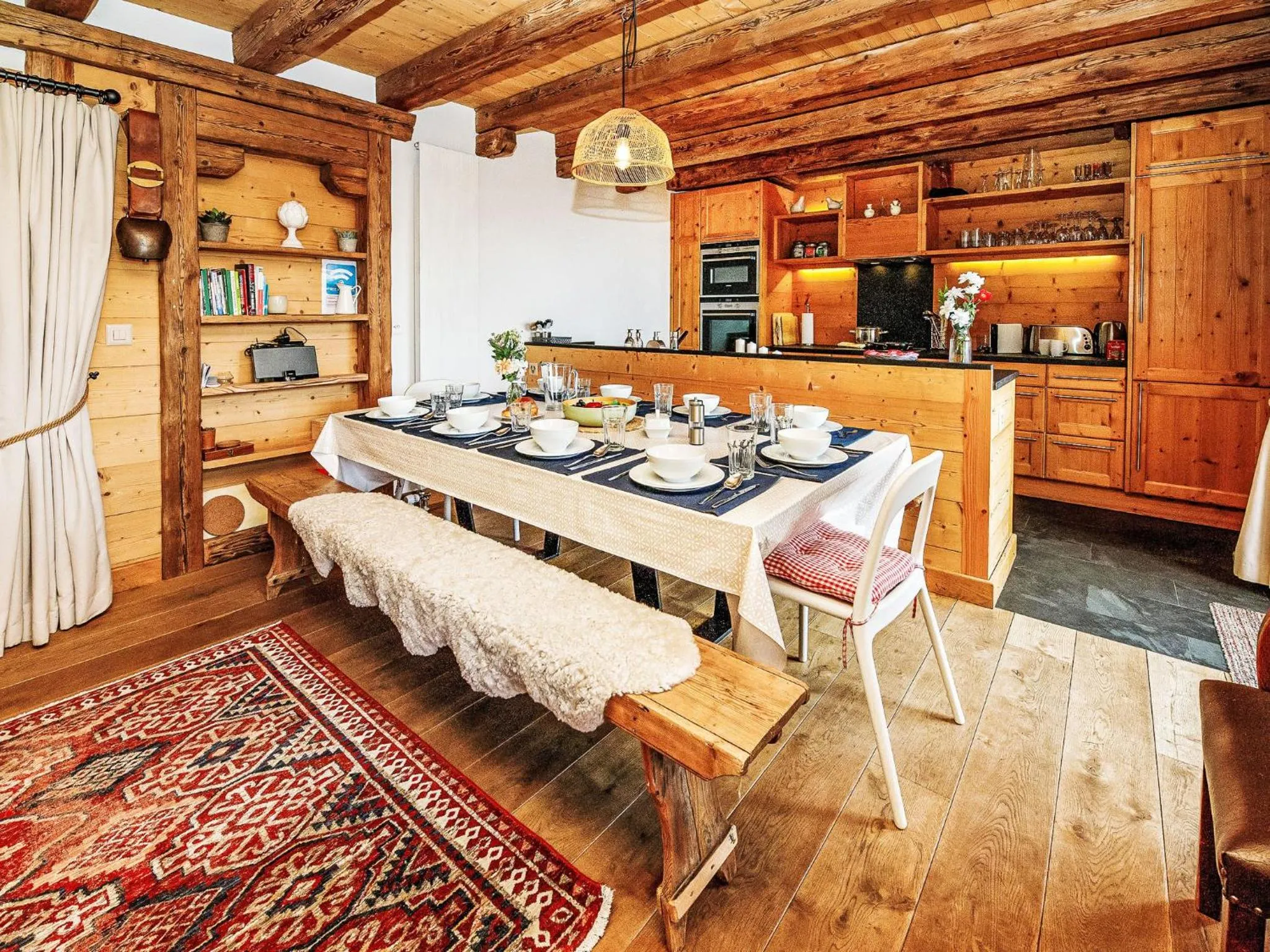 Kitchen or kitchenette in Chalet Saint Piran-1 by Interhome