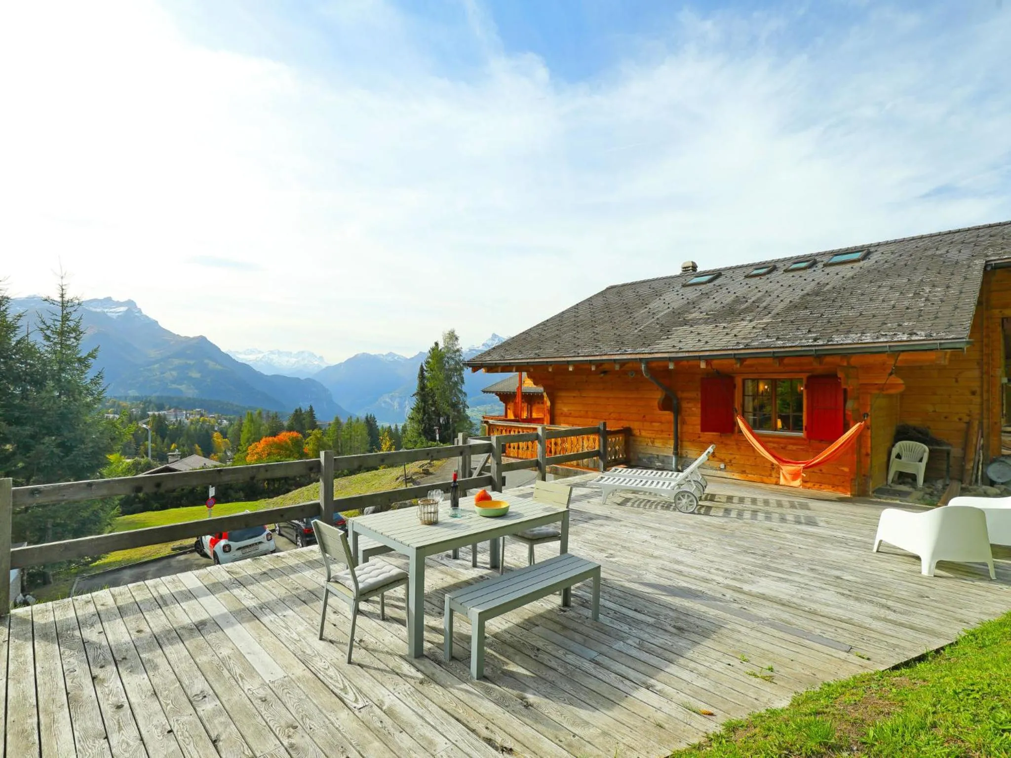 Balcony/Terrace in Chalet Saint Piran-1 by Interhome