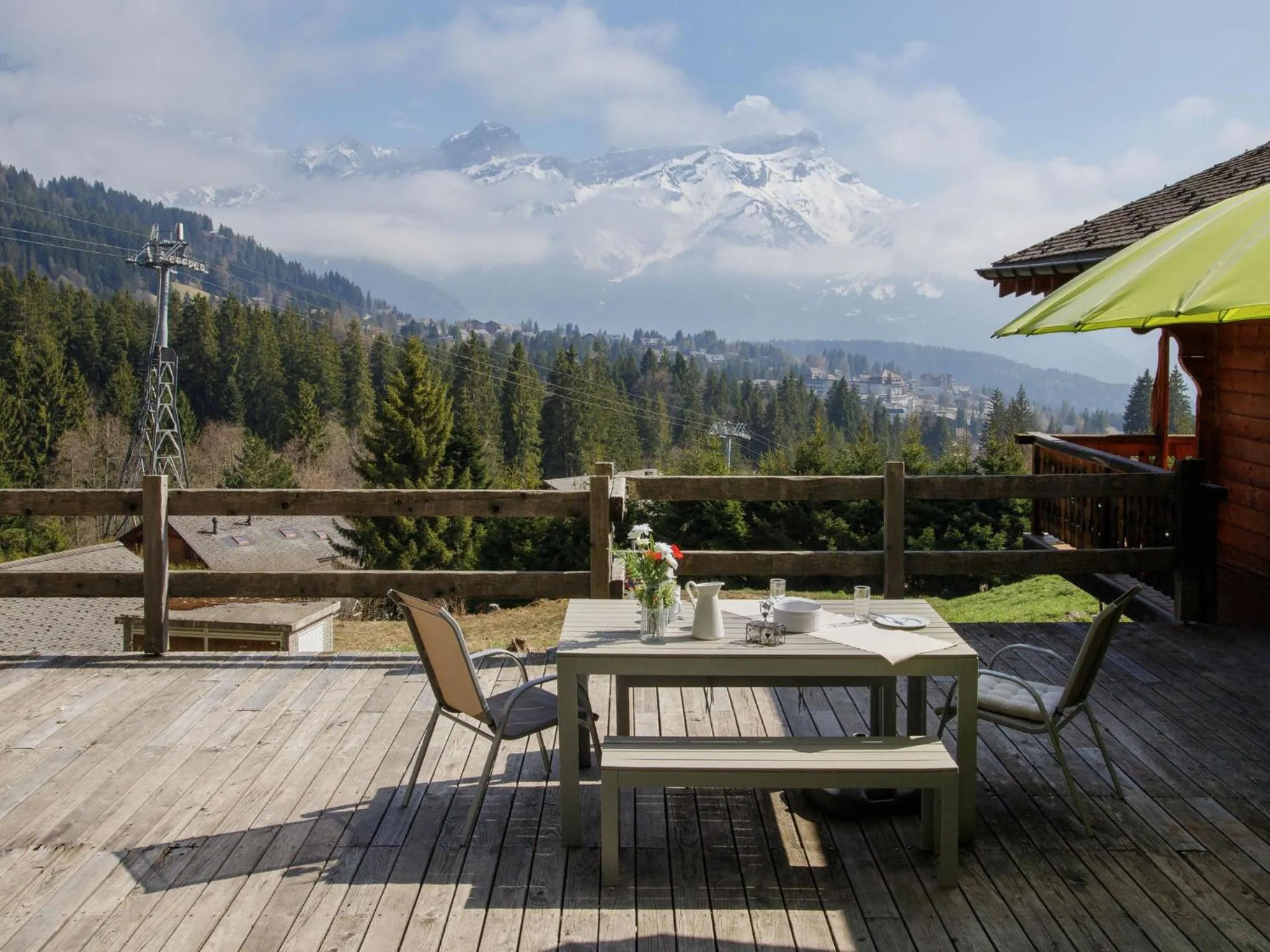 Balcony/Terrace in Chalet Saint Piran-1 by Interhome