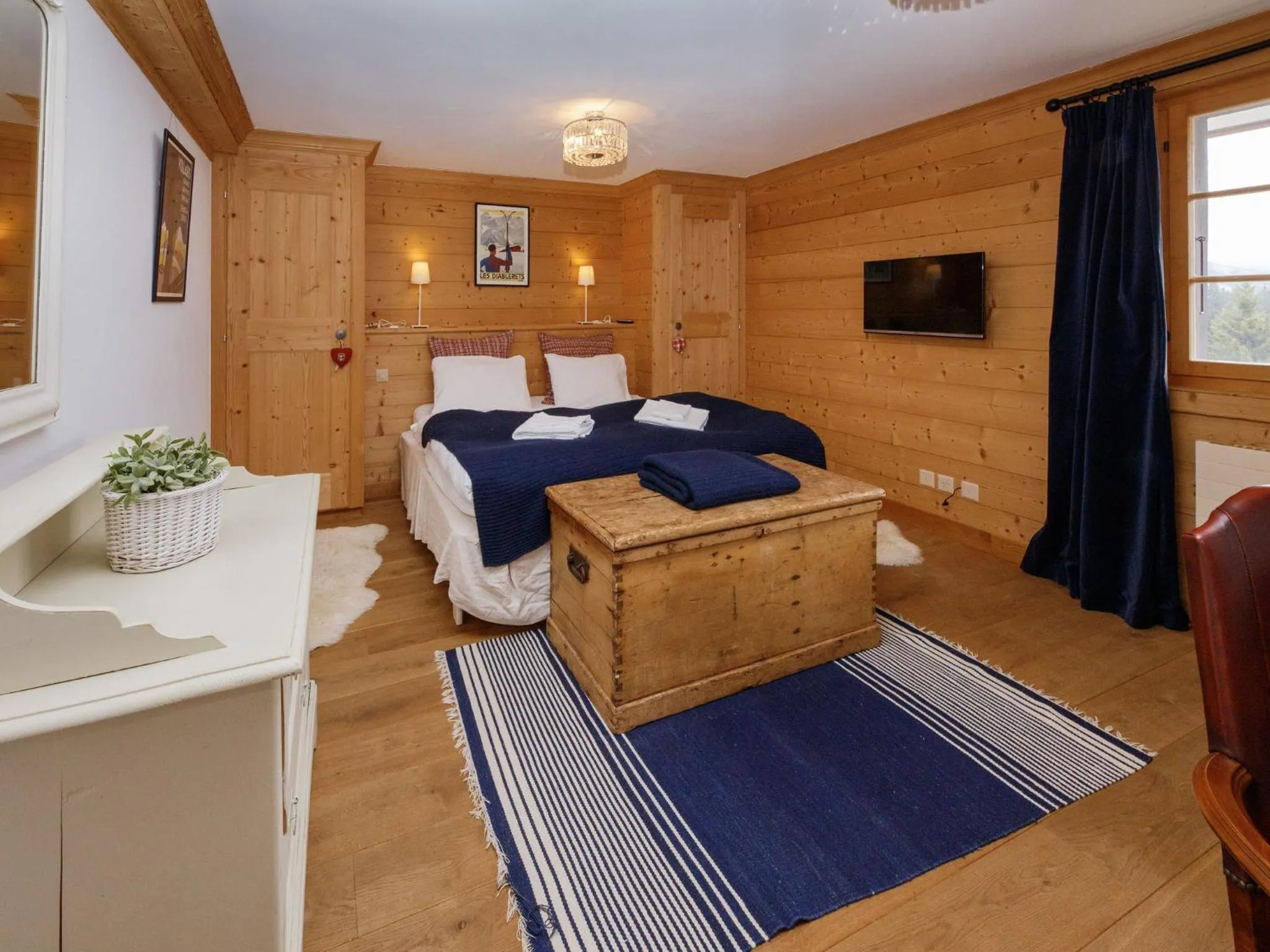 Bedroom, Bed in Chalet Saint Piran-1 by Interhome