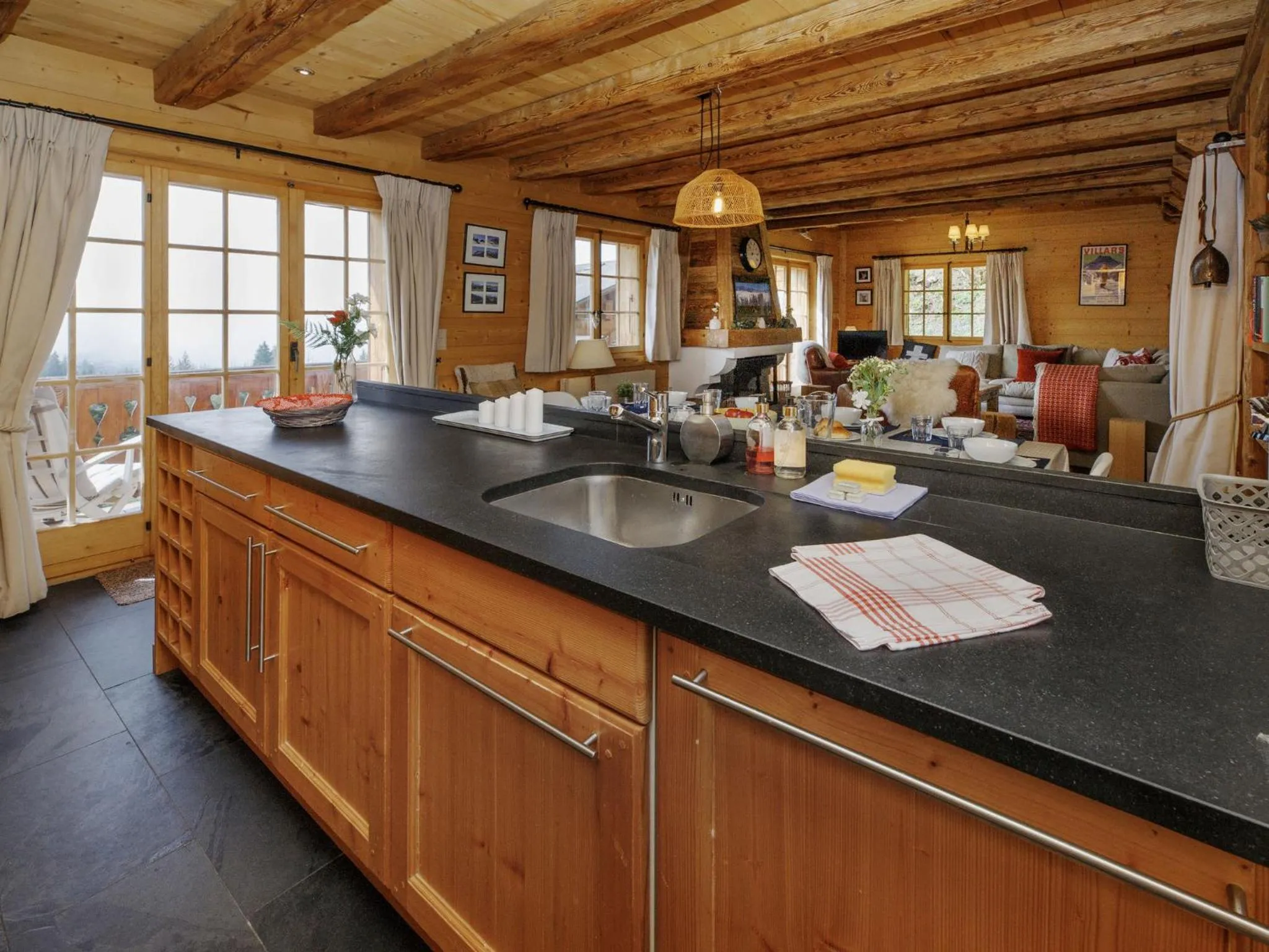Kitchen or kitchenette in Chalet Saint Piran-1 by Interhome