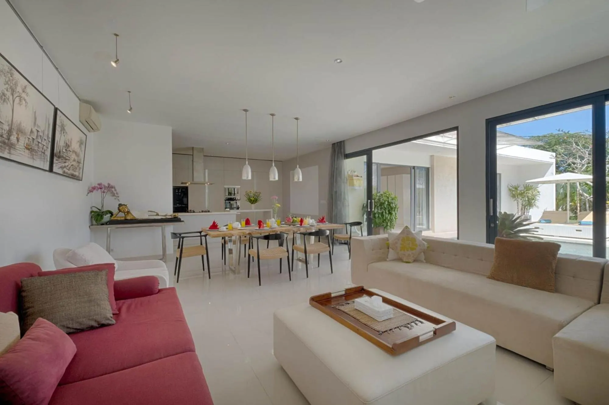 Seating area in Canggu Villa by Sanga Sanga Hospitality