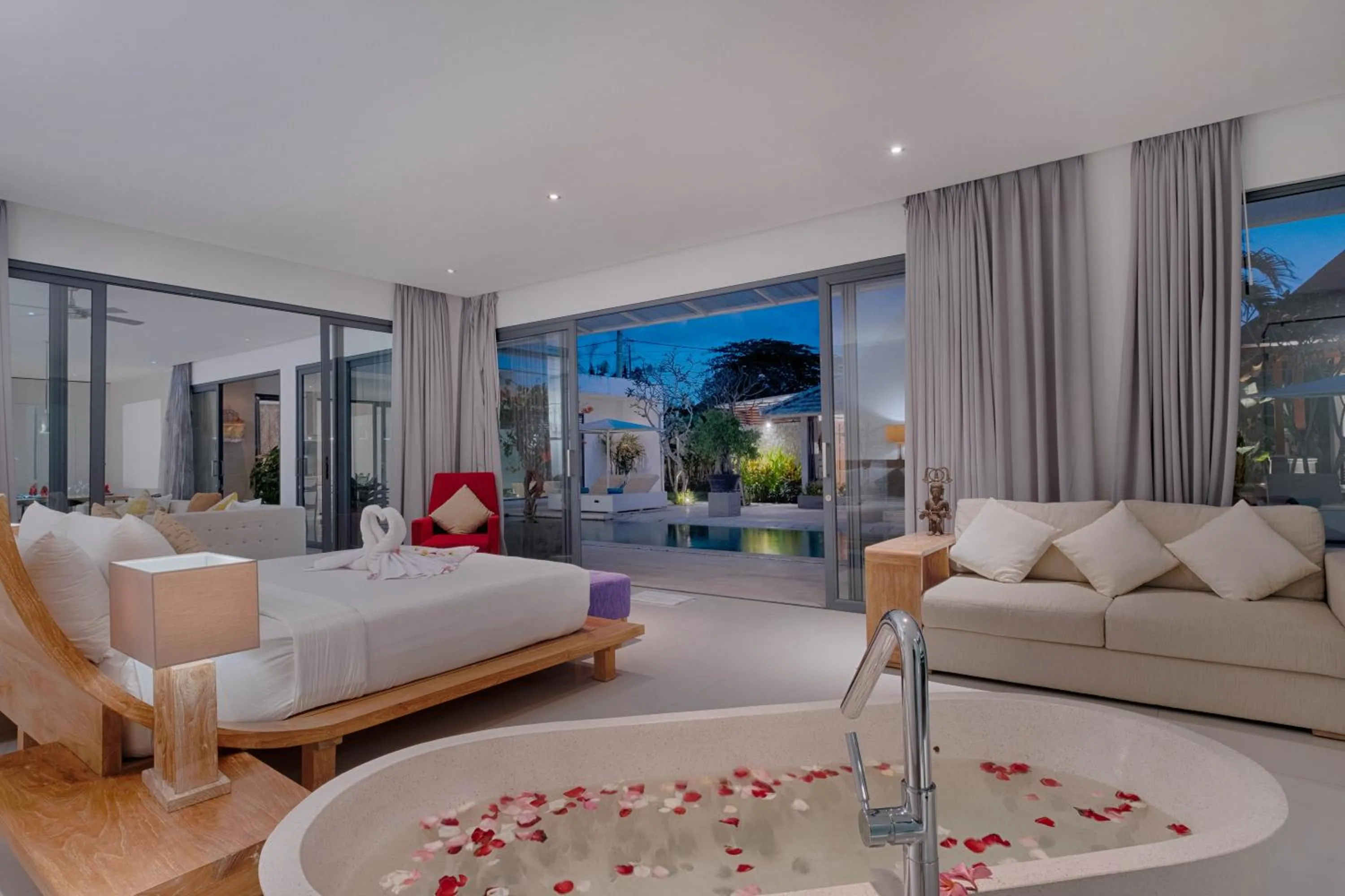 Bed in Canggu Villa by Sanga Sanga Hospitality