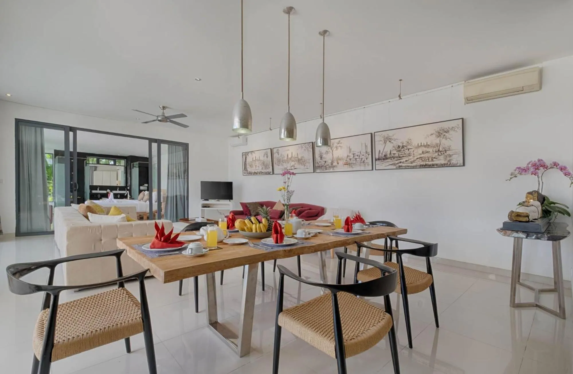 Dining area in Canggu Villa by Sanga Sanga Hospitality
