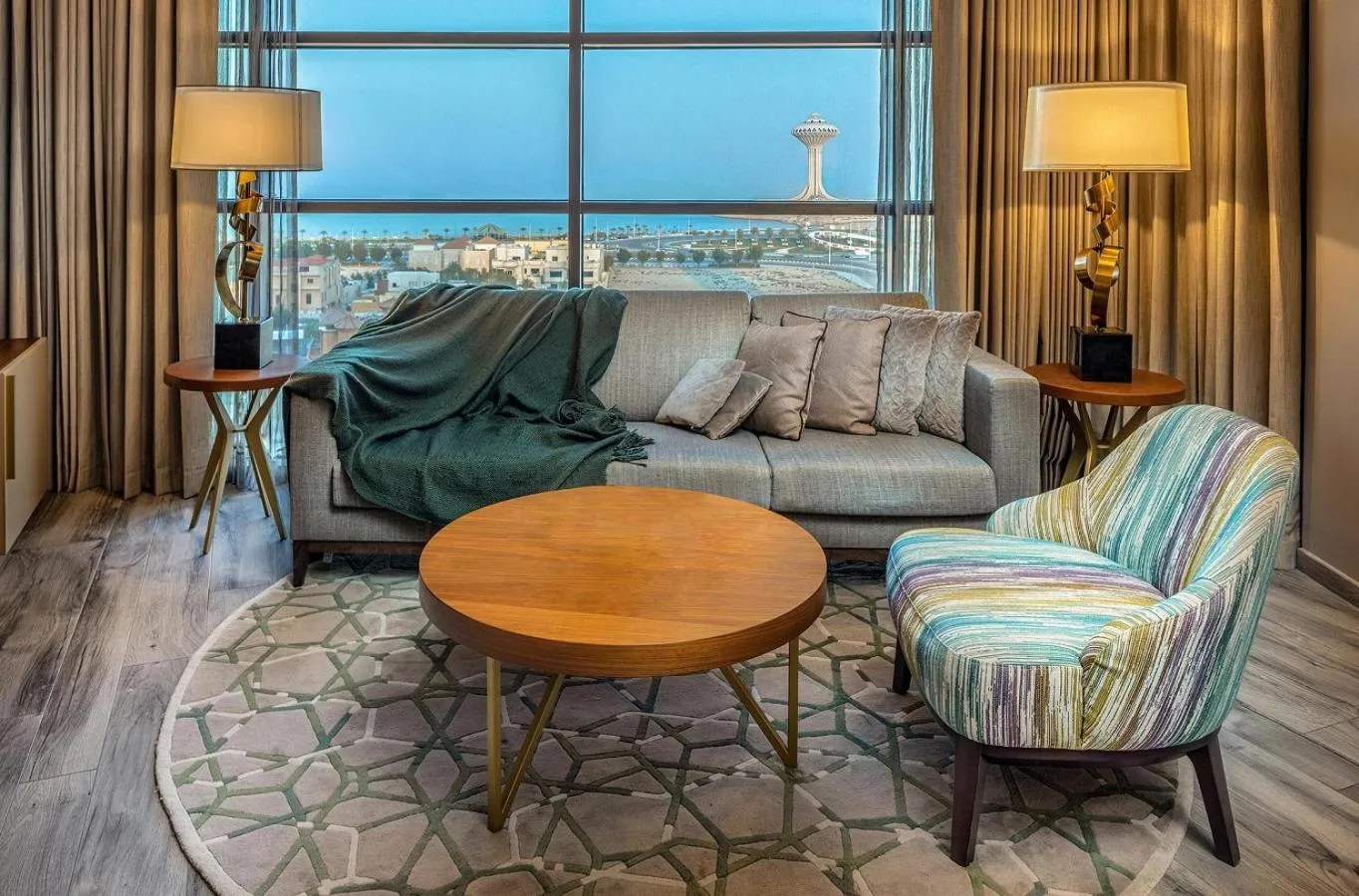 Seating area in Ascott Corniche Al Khobar