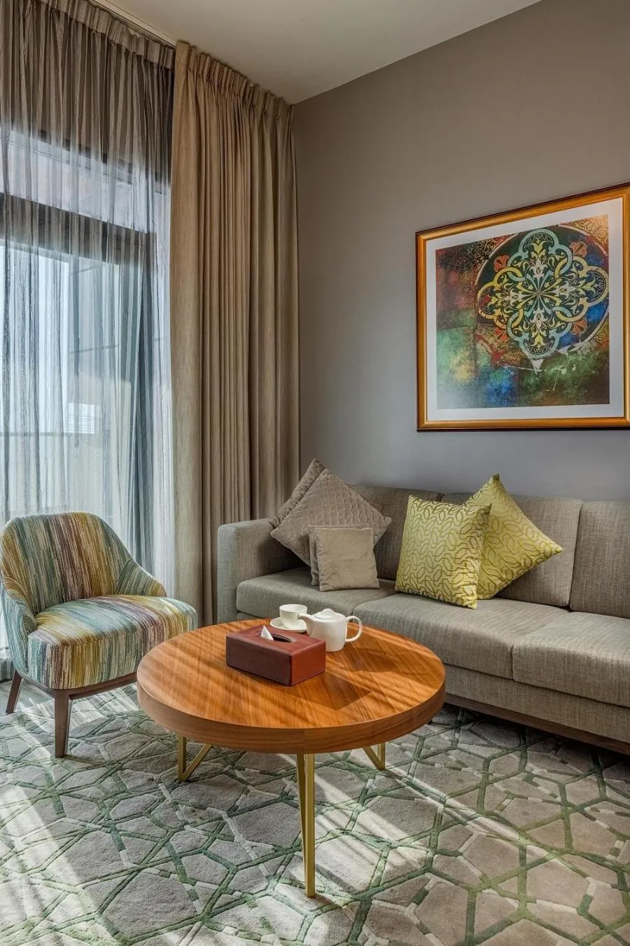 Seating area in Ascott Corniche Al Khobar