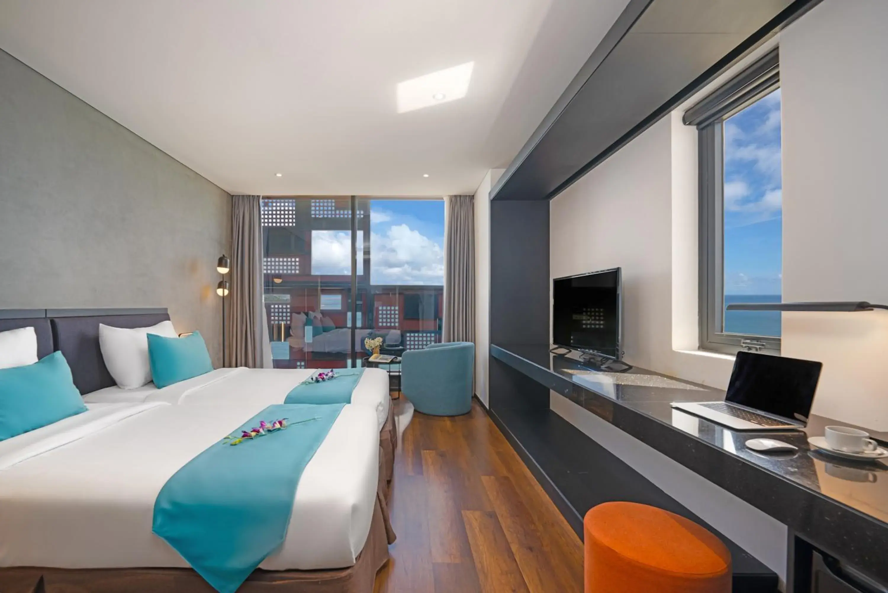 Bedroom, Bed in The Code Hotel & Spa Da Nang - Included Afternoon Tea in Sky Bar Sea View Bedroom, Bed in The Code Hotel & Spa Da Nang - Included Afternoon Tea in Sky Bar Sea View