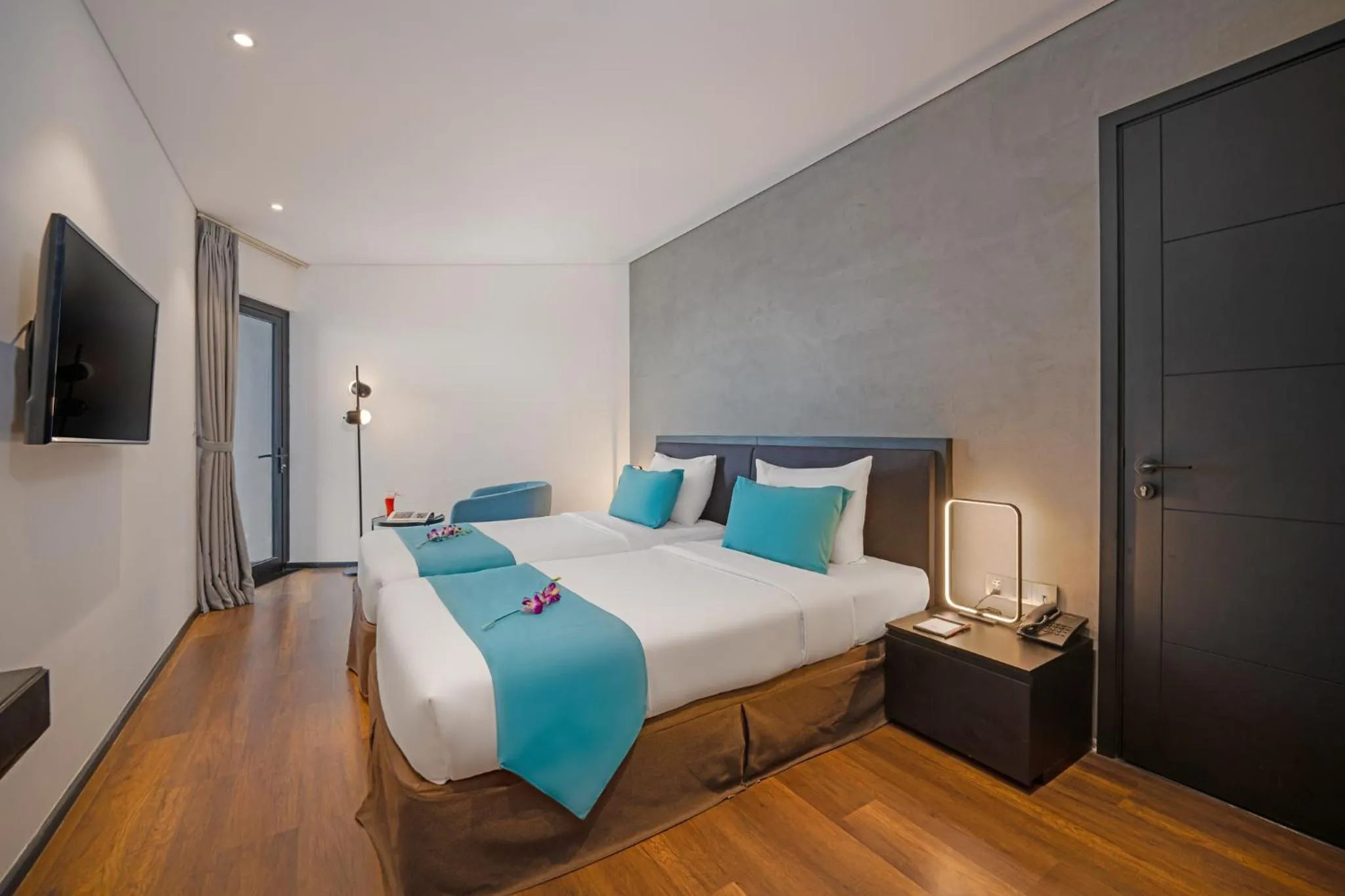 Bed in The Code Hotel & Spa Da Nang - Complimentary Daily Afternoon Tea in Sky Bar