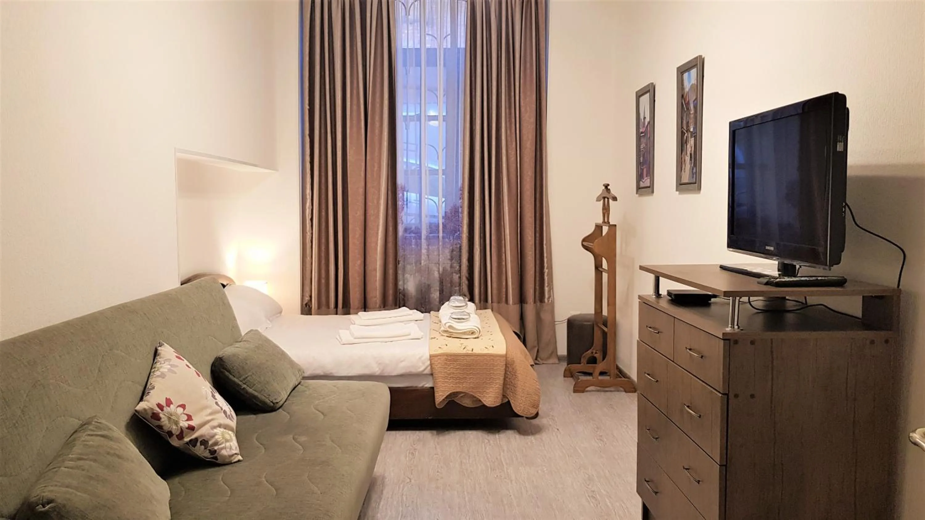 Living room, Bed in Cozy Apartment in Old Tbilisi