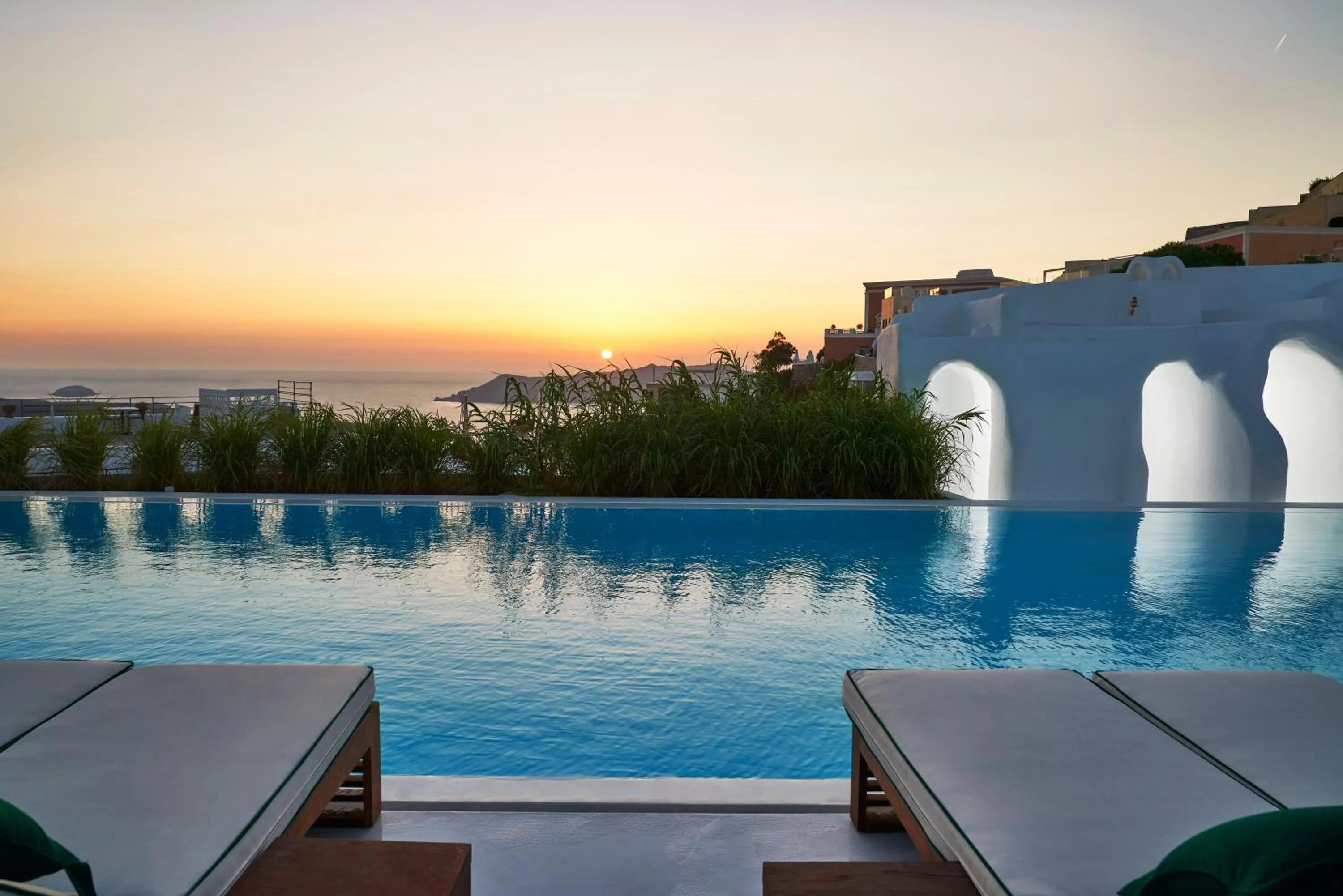 Swimming pool in Katikies Garden Santorini - The Leading Hotels Of The World