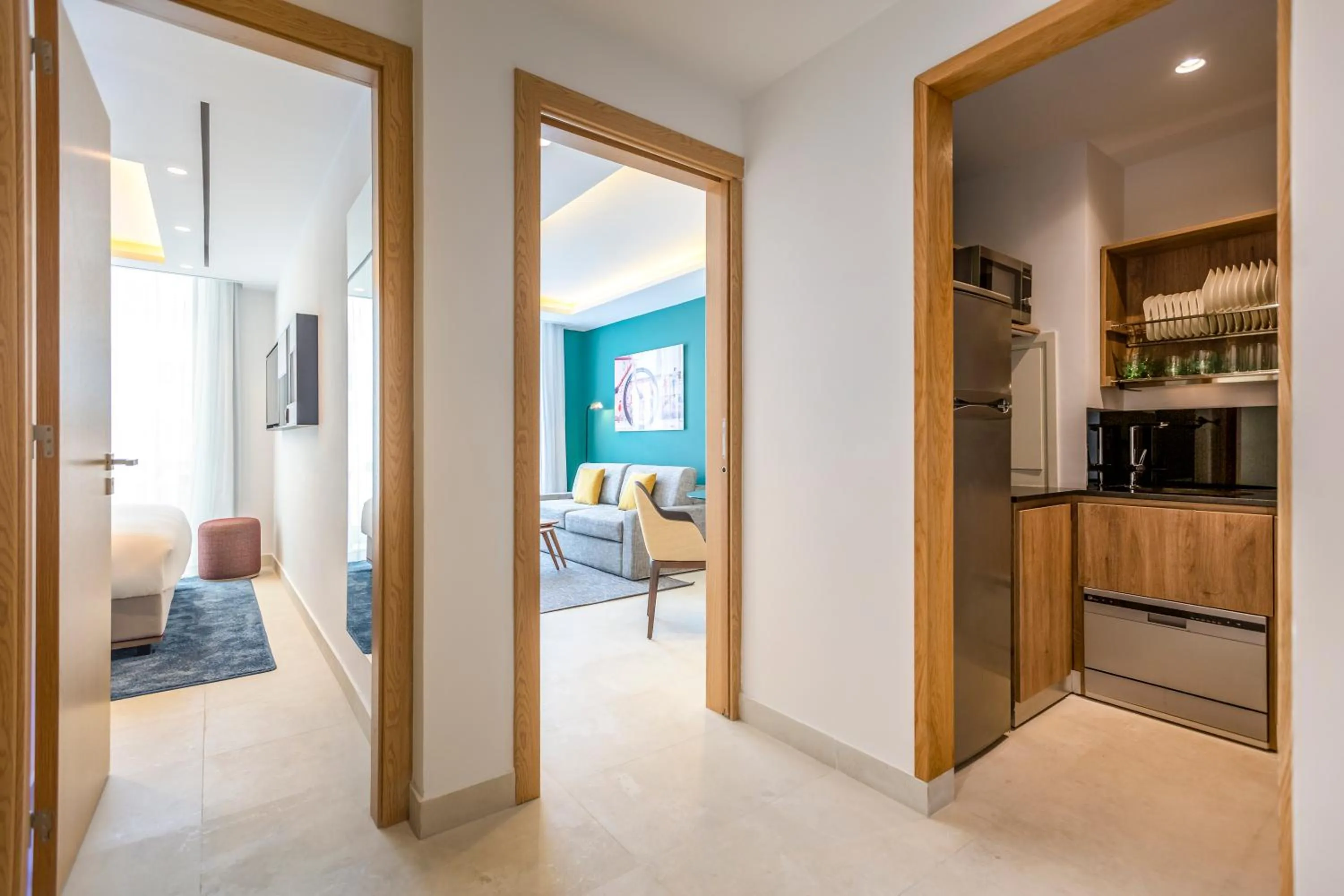 Kitchen or kitchenette in Aparthotel Adagio Premium Casablanca City Center