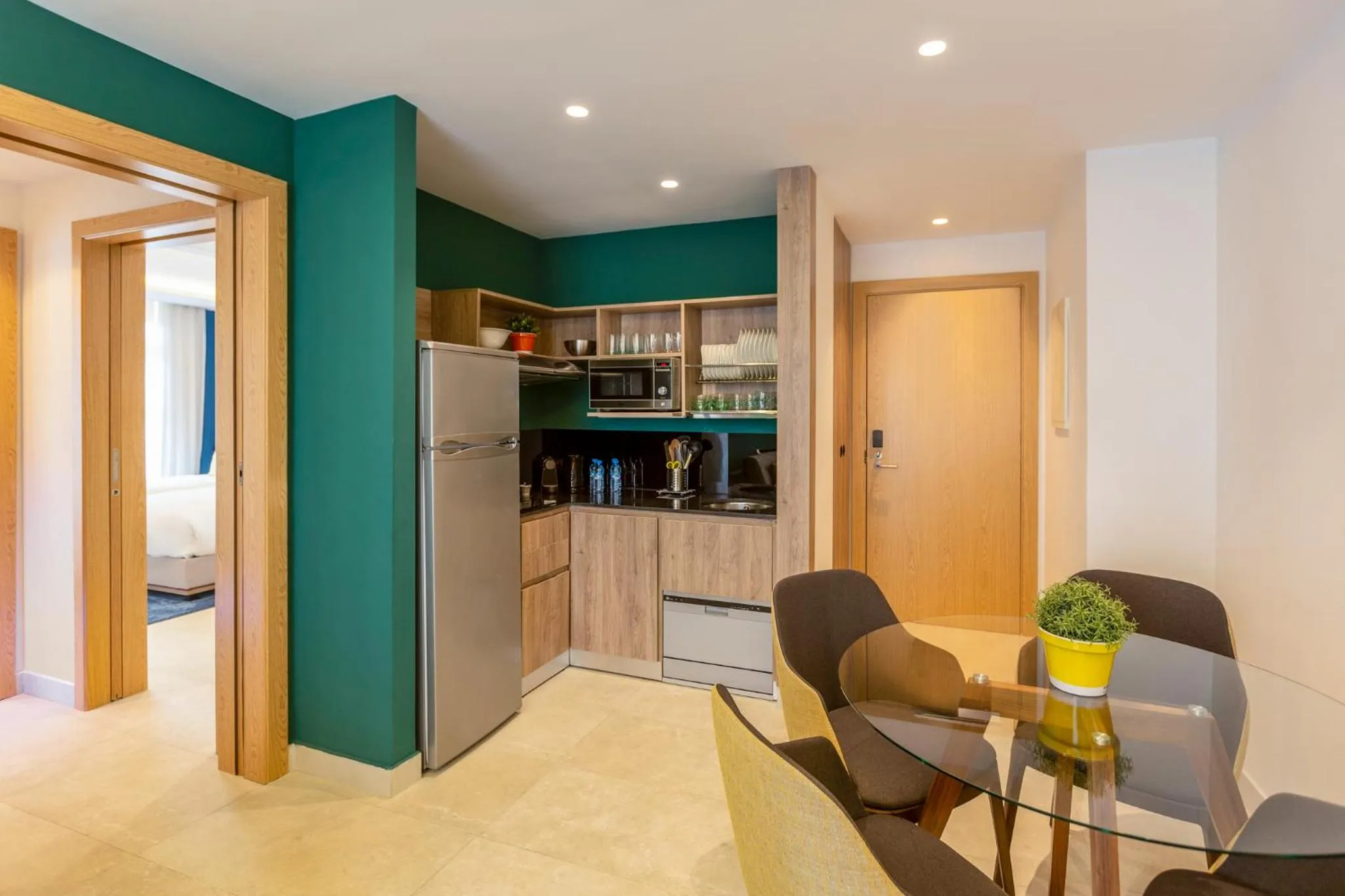 Kitchen or kitchenette in Aparthotel Adagio Premium Casablanca City Center