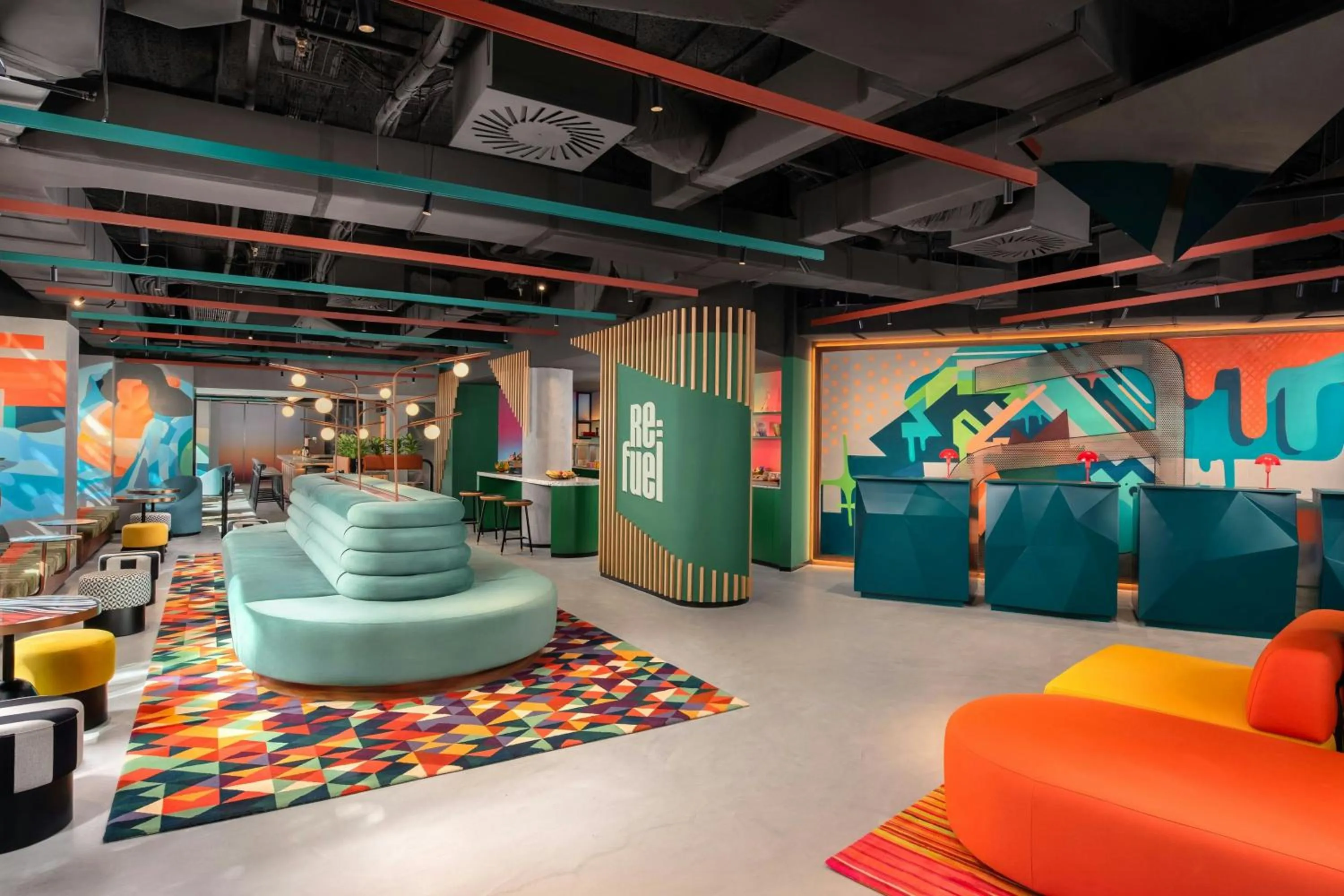 Lobby or reception in Aloft Madrid Gran Via