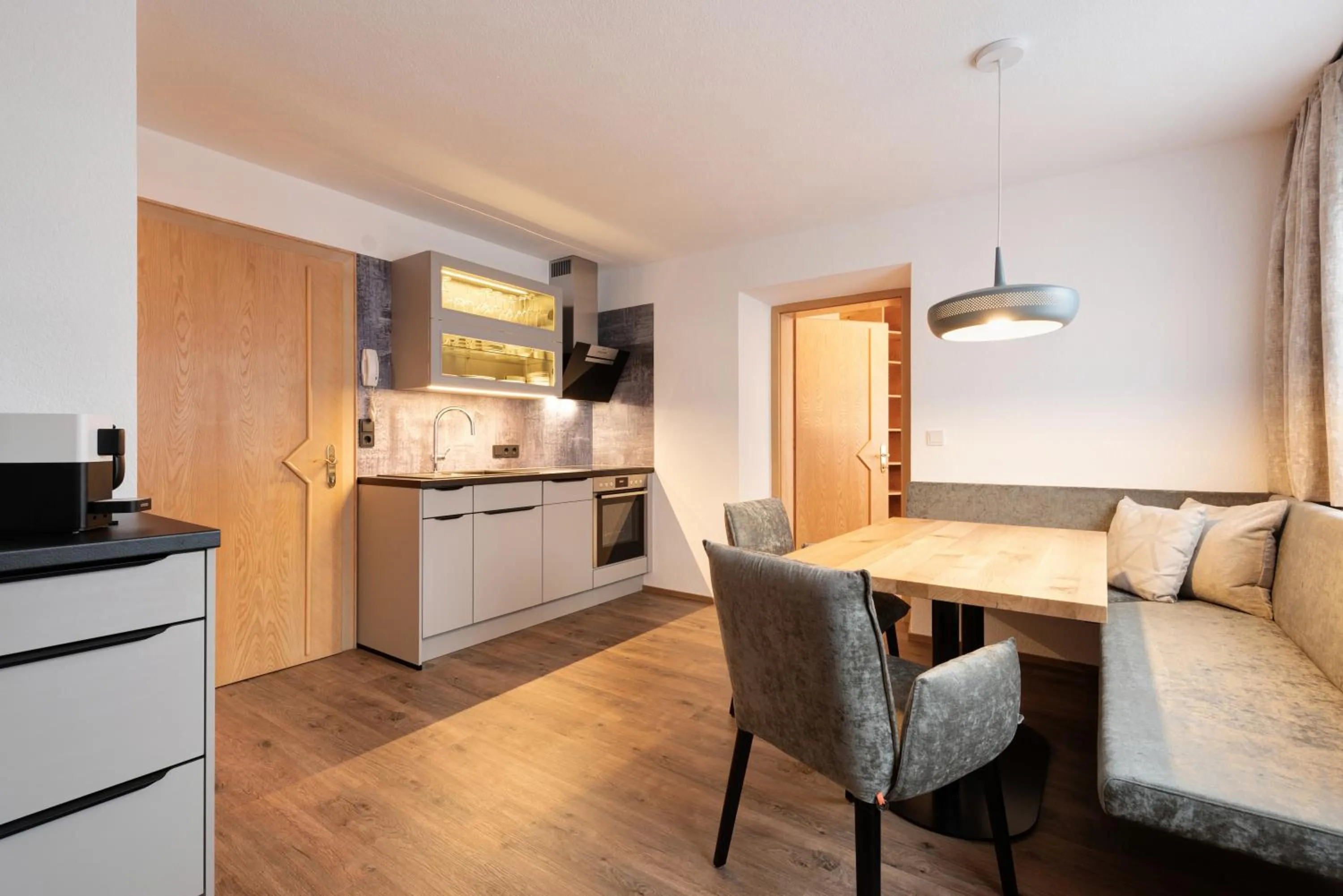 Kitchen or kitchenette in Hotel Garni Feuerstein