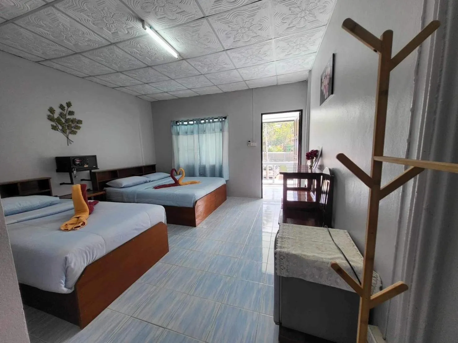 Bed in Rin Beach Resort