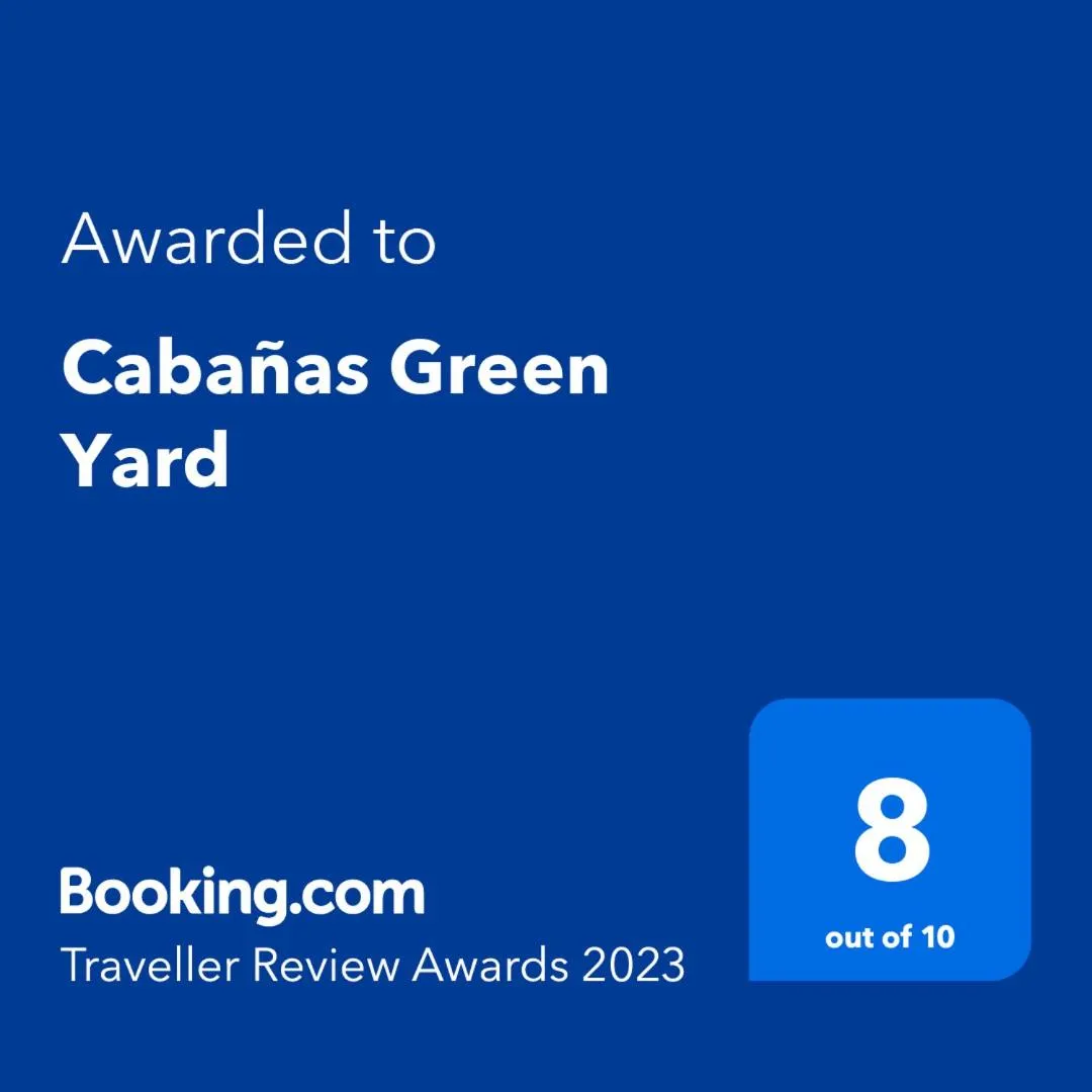 Logo/Certificate/Sign in Cabañas Green Yard