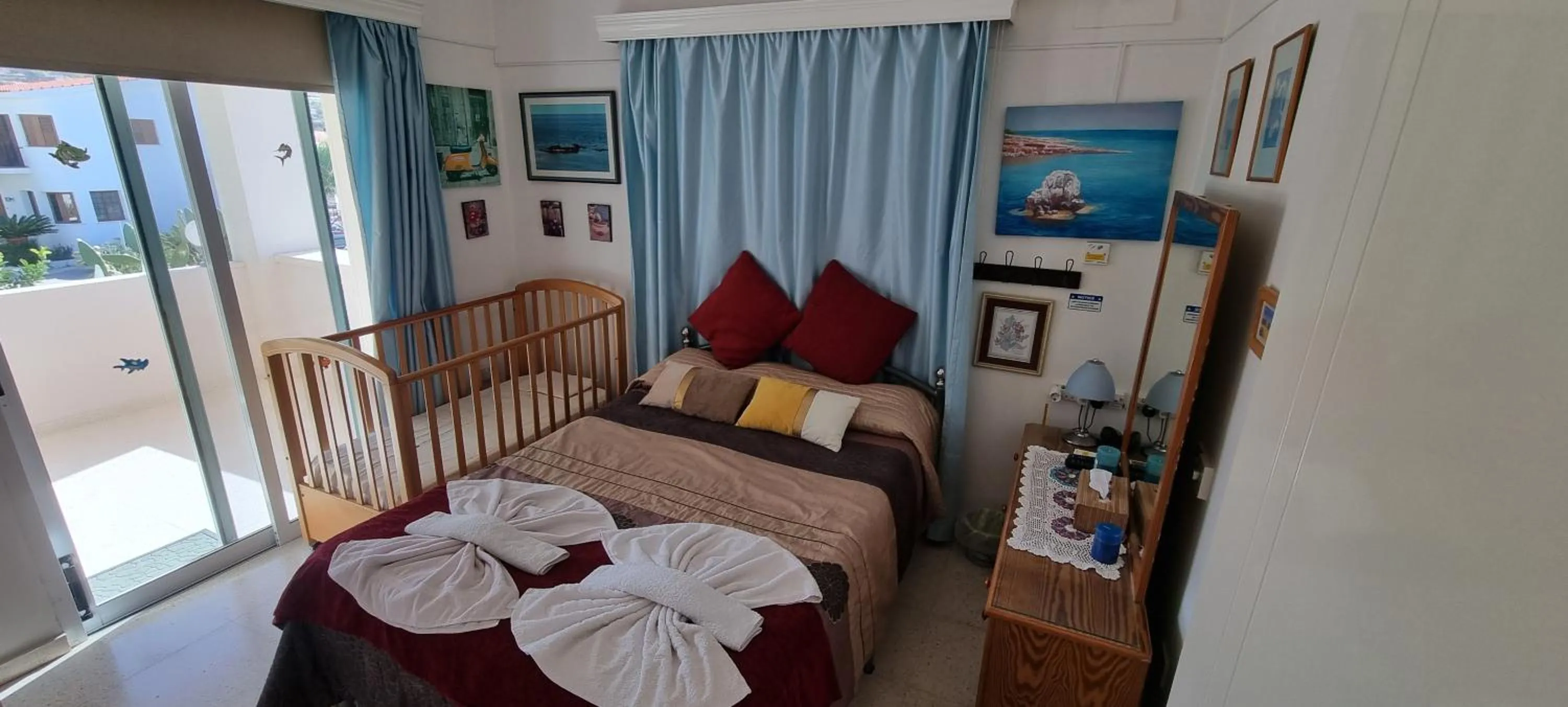 Bed in Astrofegia Apartments Near The Sea