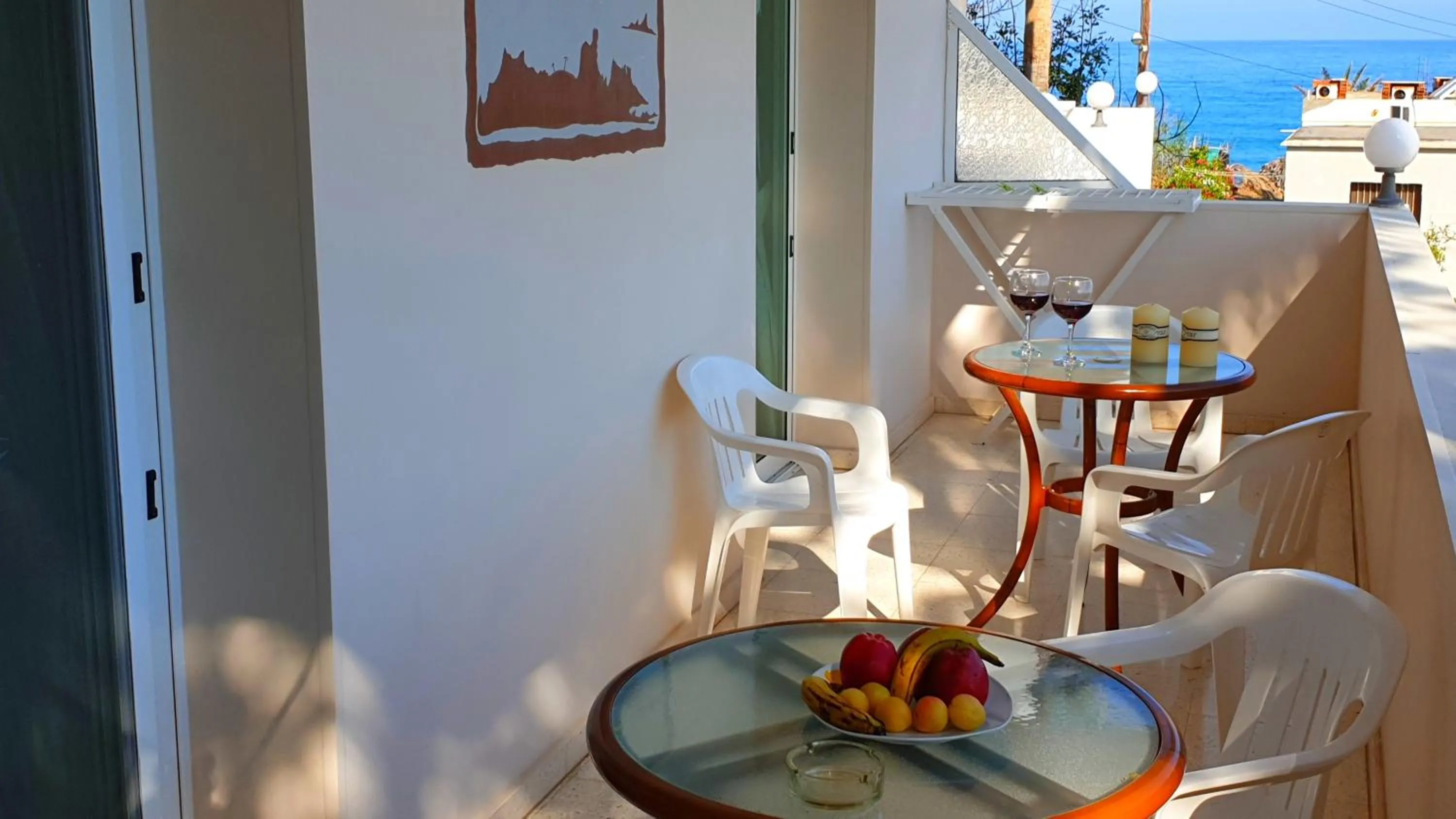 Balcony/Terrace in Astrofegia Apartments Near The Sea