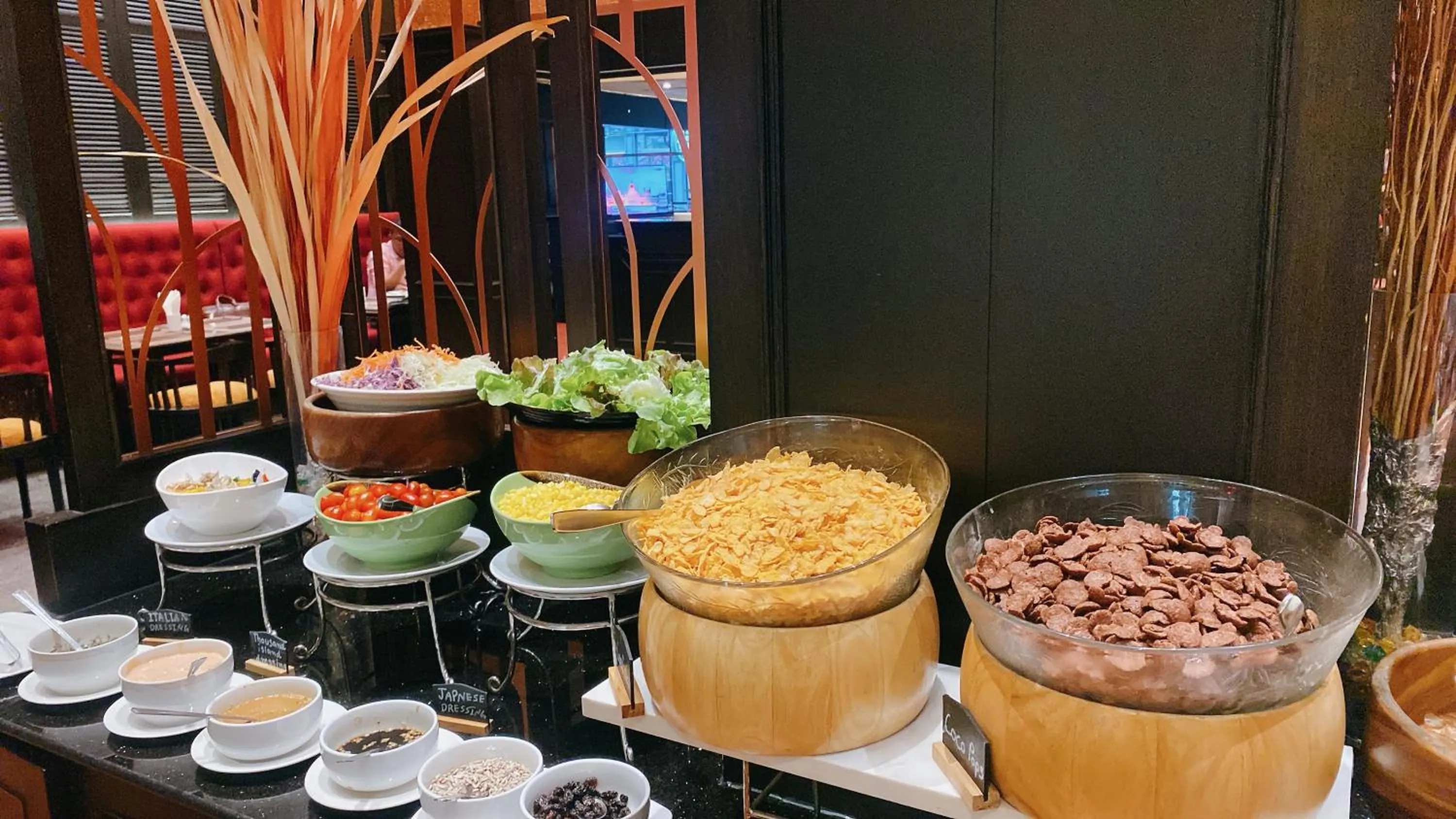 Buffet breakfast in Manhattan Hotel Bangkok