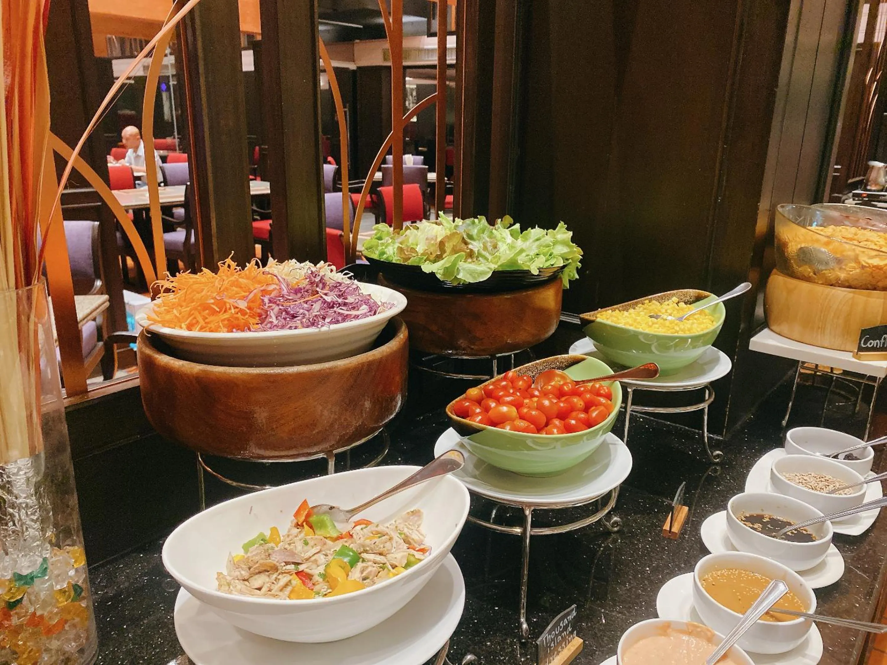 Buffet breakfast in Manhattan Hotel Bangkok