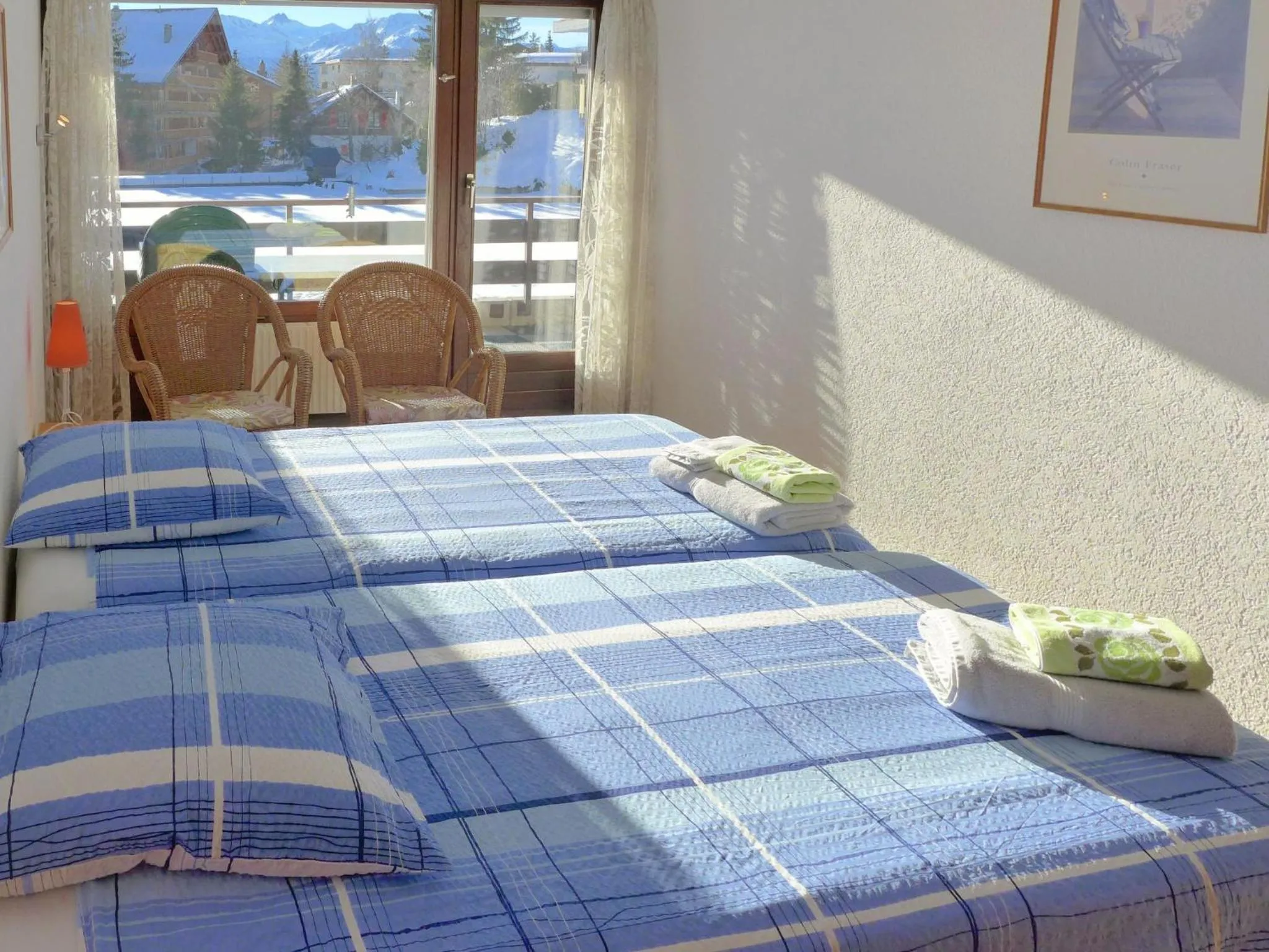 Bedroom, Bed in Apartment Victoria B 7 by Interhome
