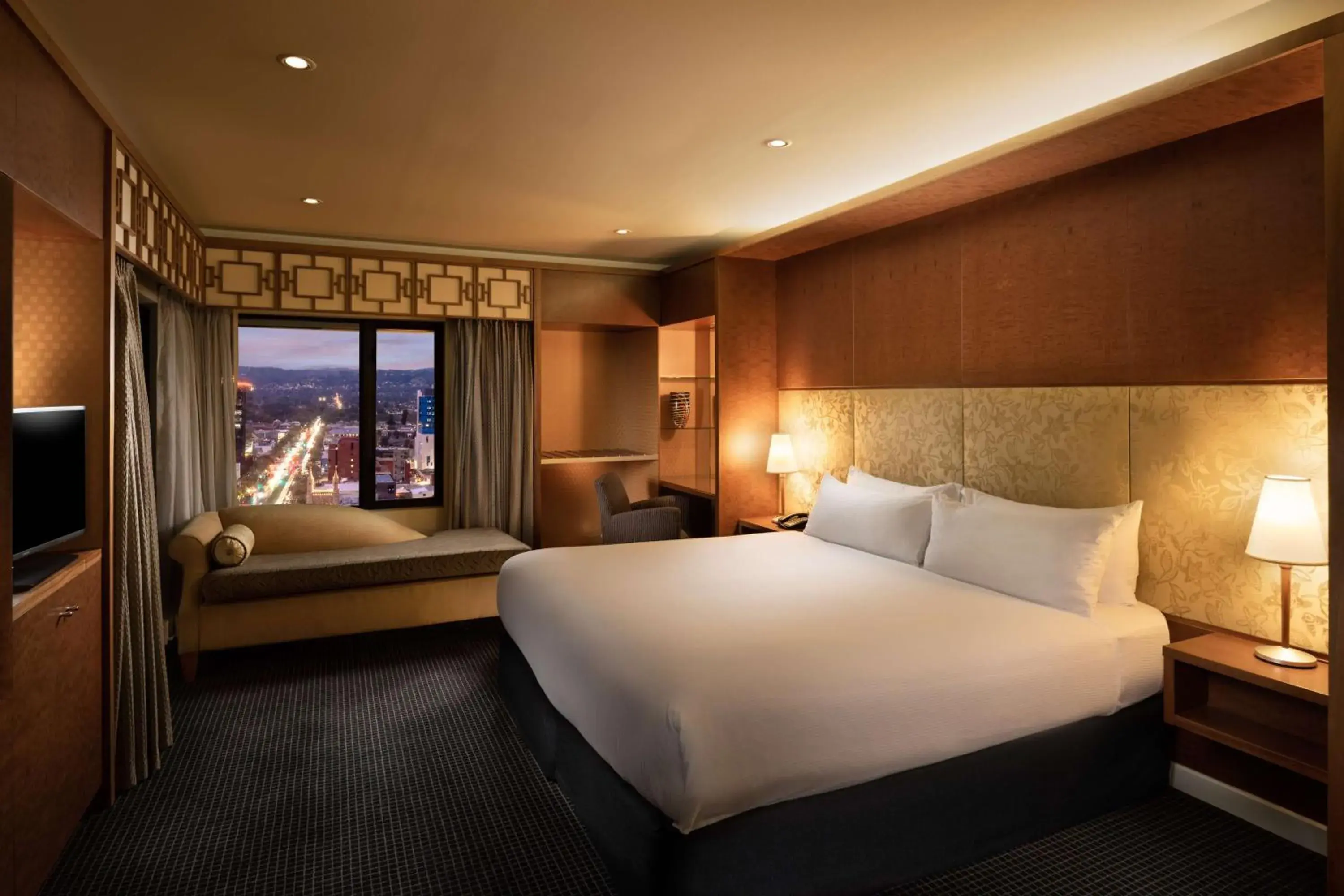 Living room, Bed in Hilton Adelaide Living room, Bed in Hilton Adelaide