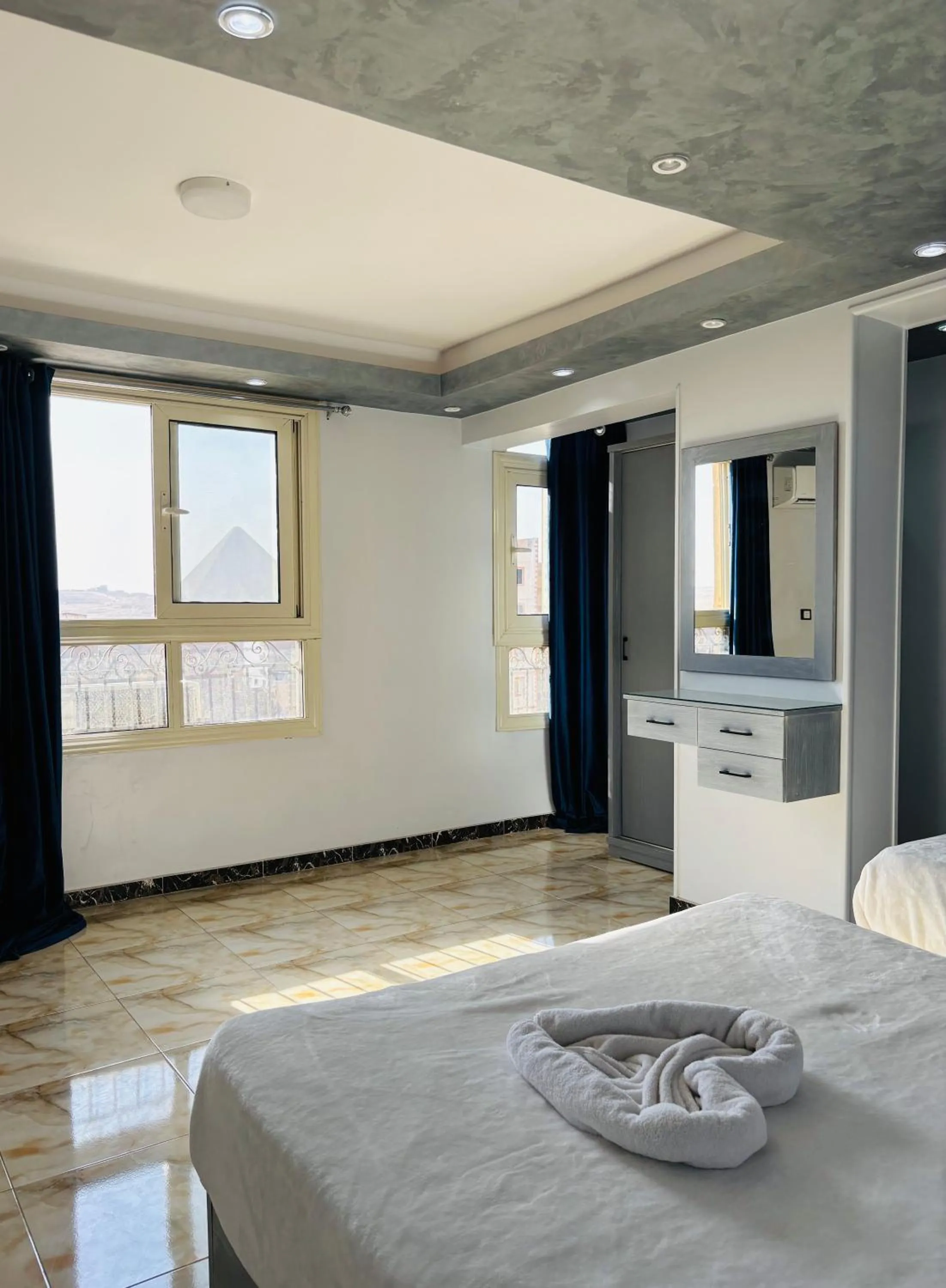 Bed in Giza Pyramids View Guest House