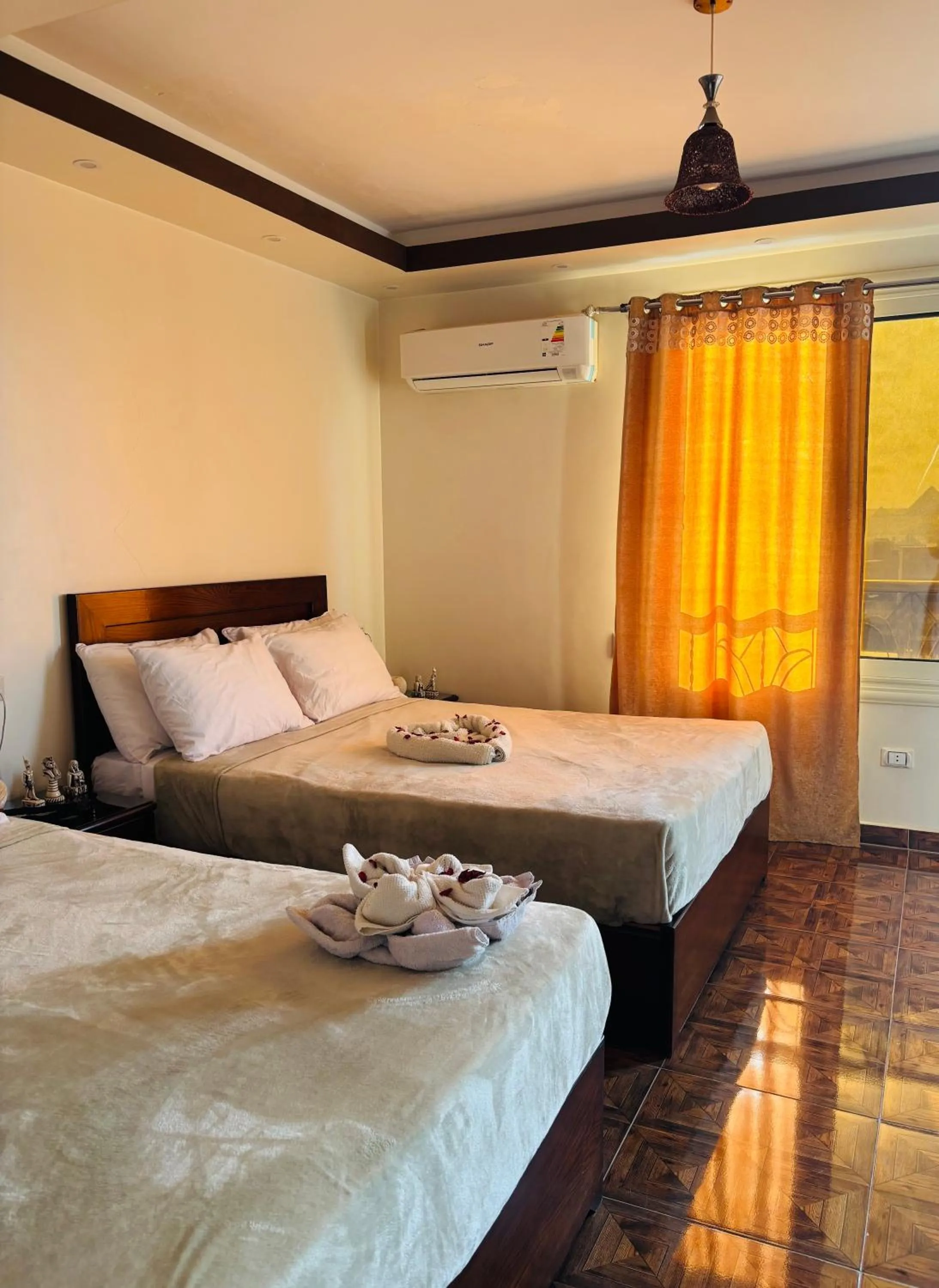 Bed in Giza Pyramids View Guest House