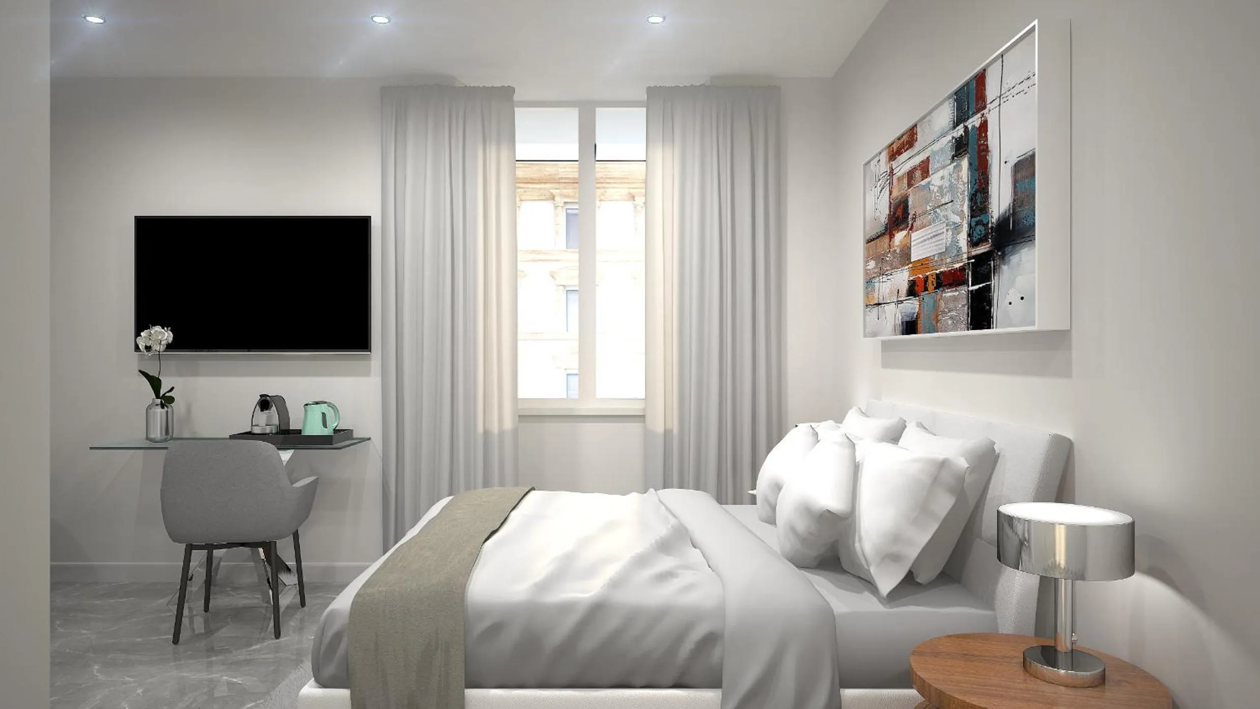 Bedroom, Bed in Clementi Portrait