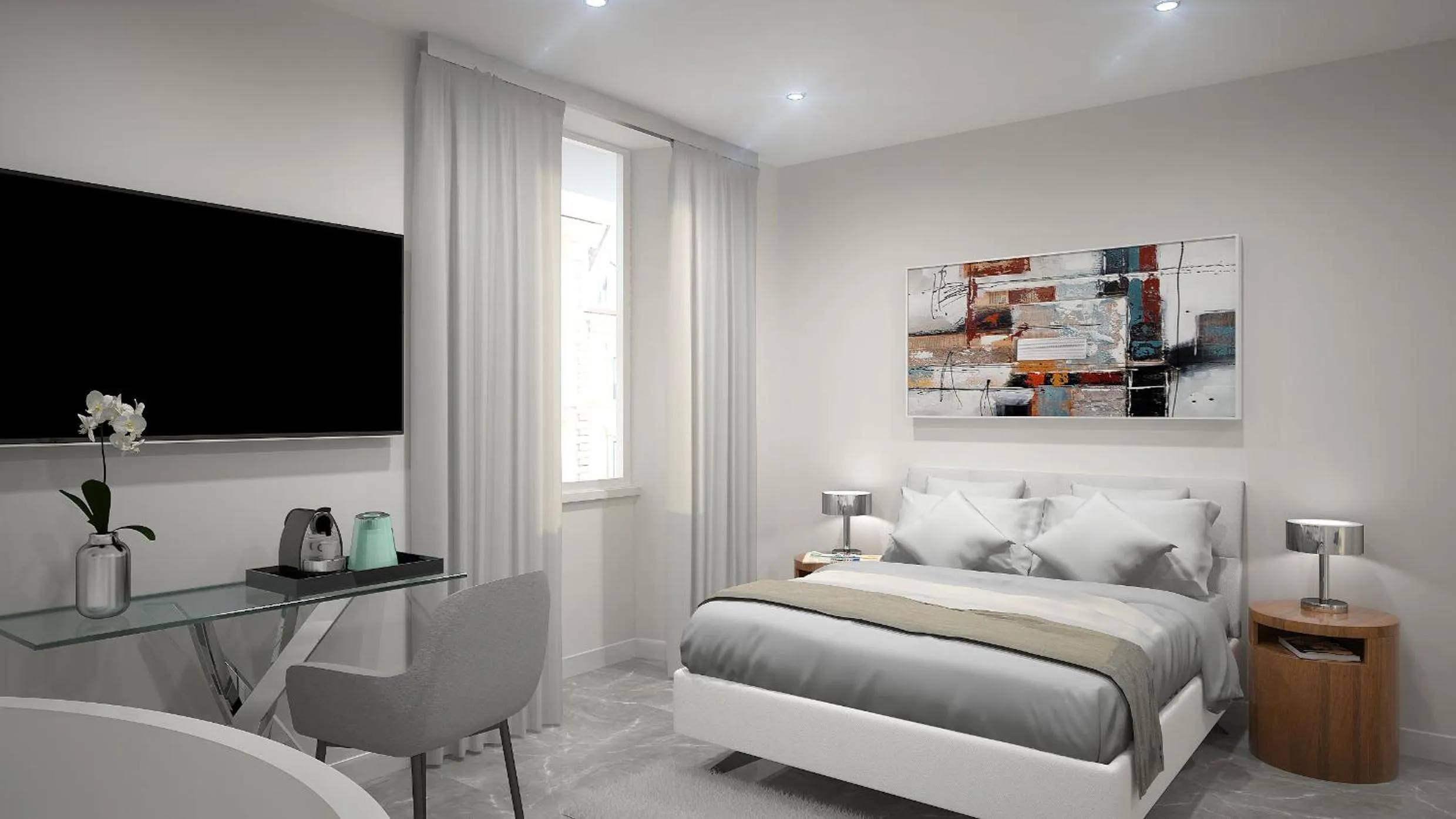 Bedroom, Bed in Clementi Portrait