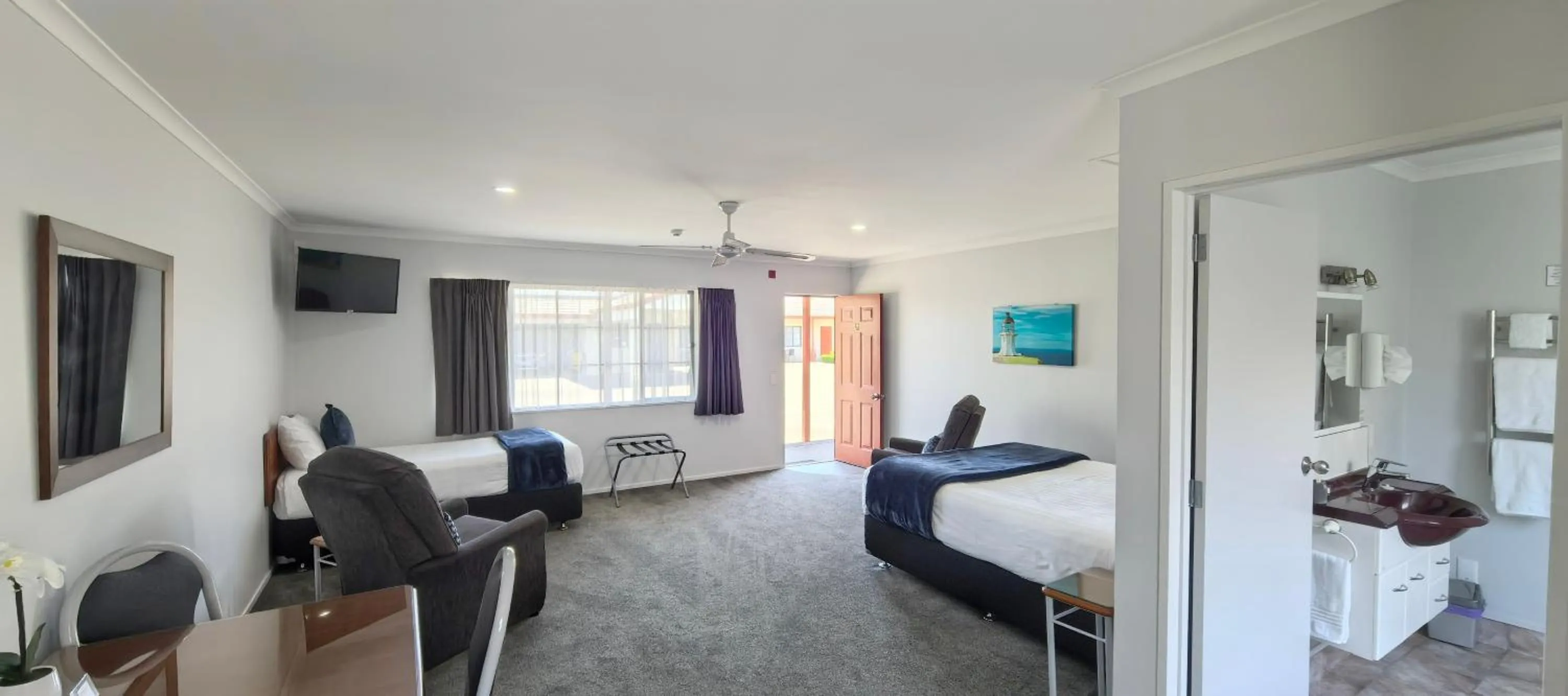 Bed in BK's Magnolia Motor Lodge