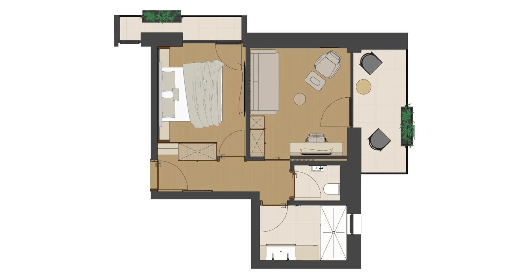 Photo of the whole room in Forster's Naturresort