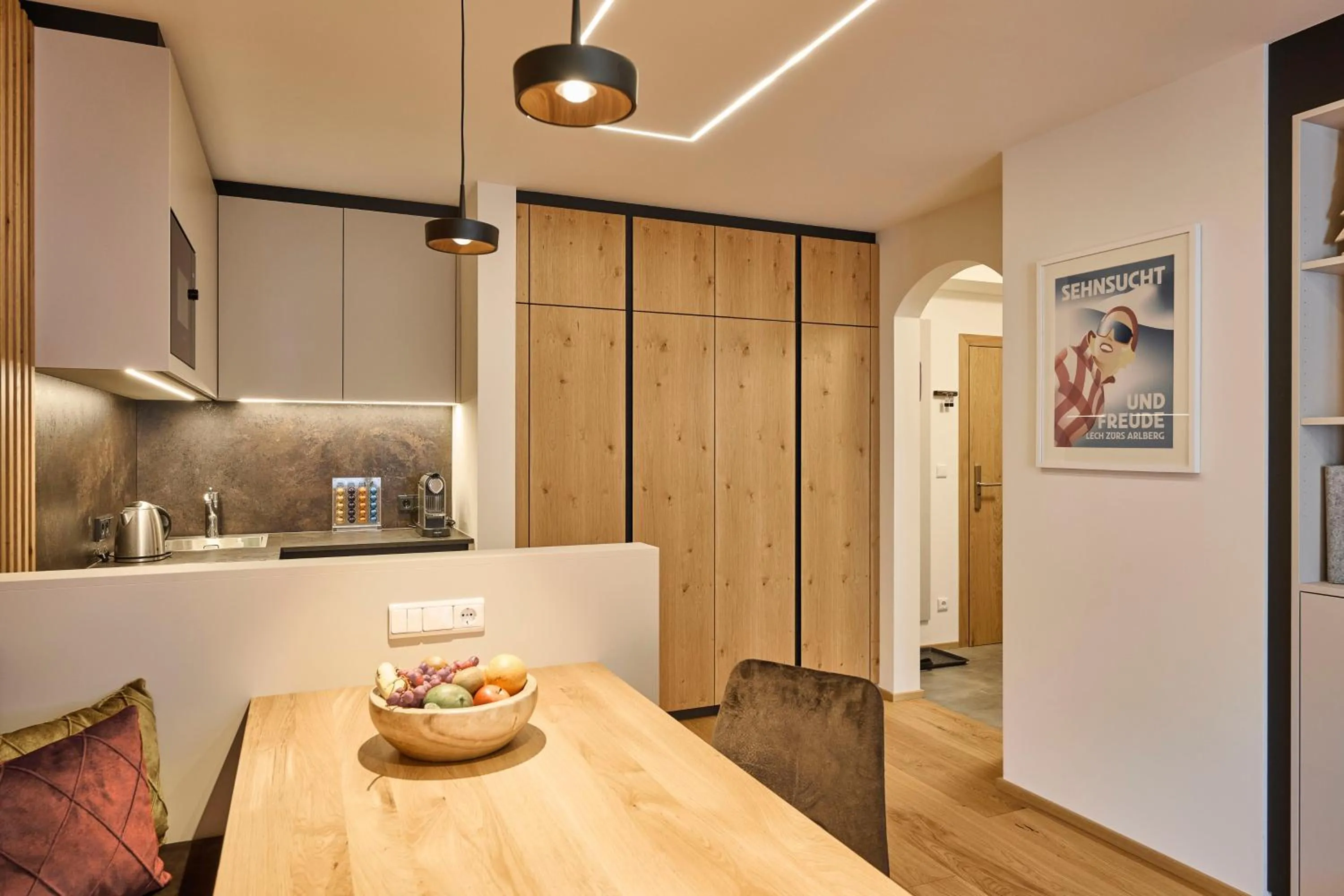 Kitchen or kitchenette in Appartements Täli