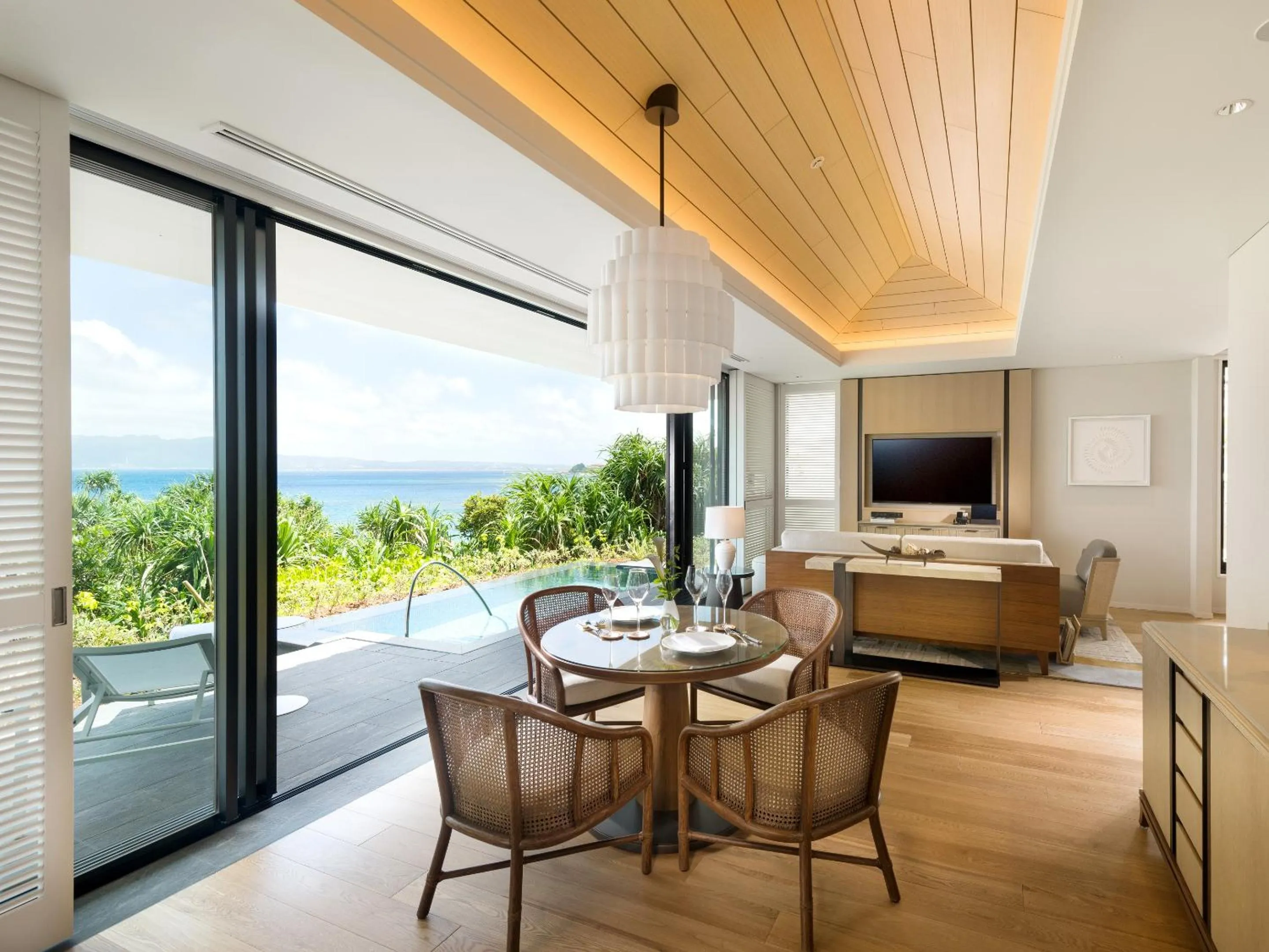 Living room in Halekulani Okinawa