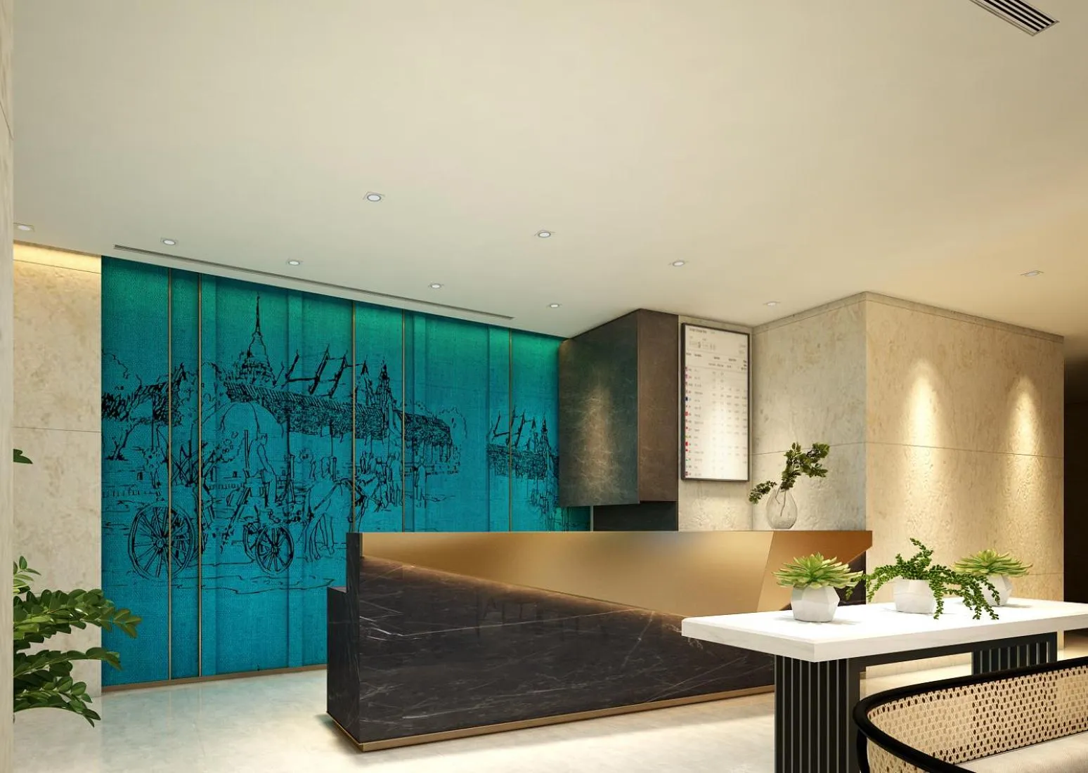 Lobby or reception in Aspira One Sutthisan