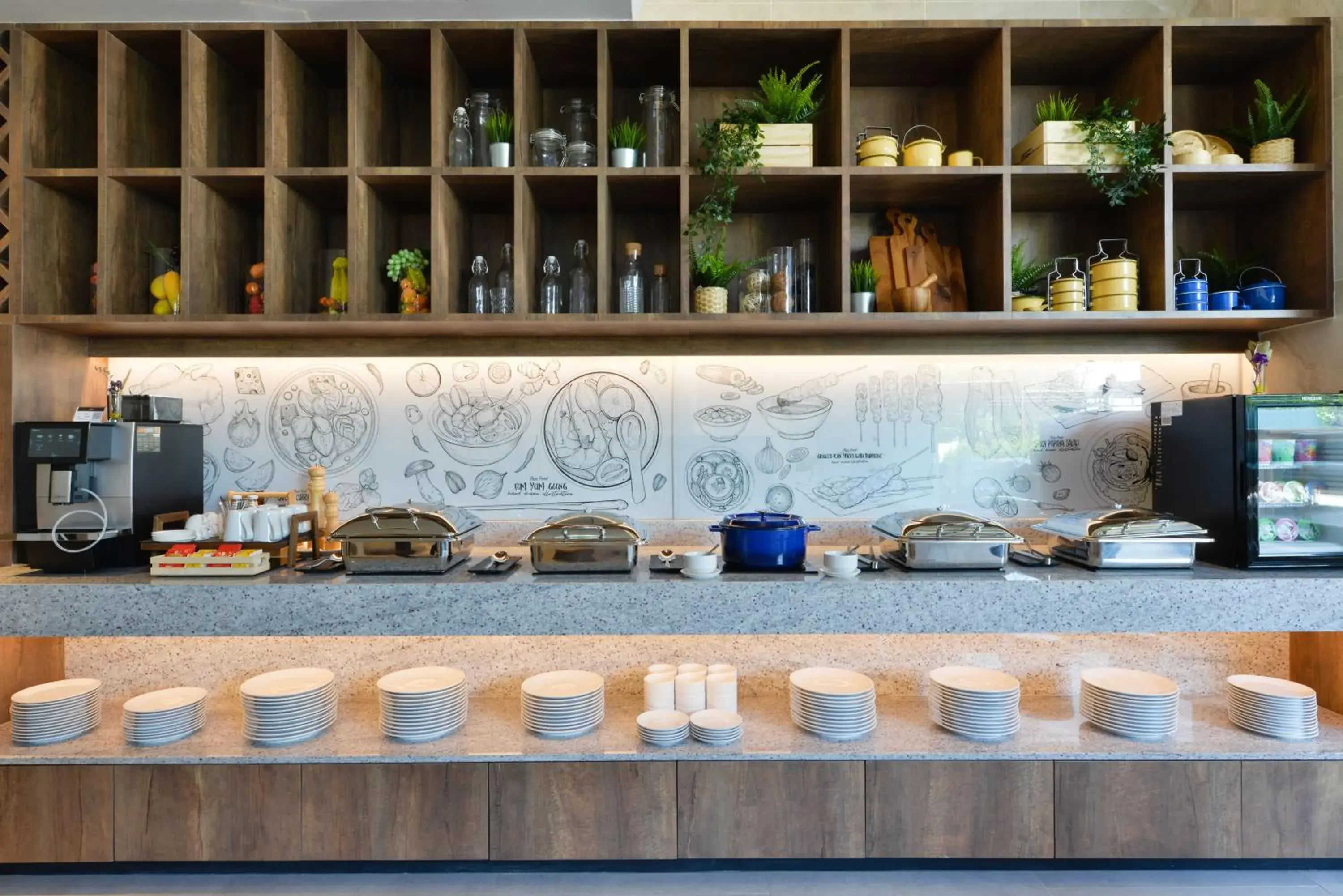 Buffet breakfast in Aspira One Sutthisan Buffet breakfast in Aspira One Sutthisan