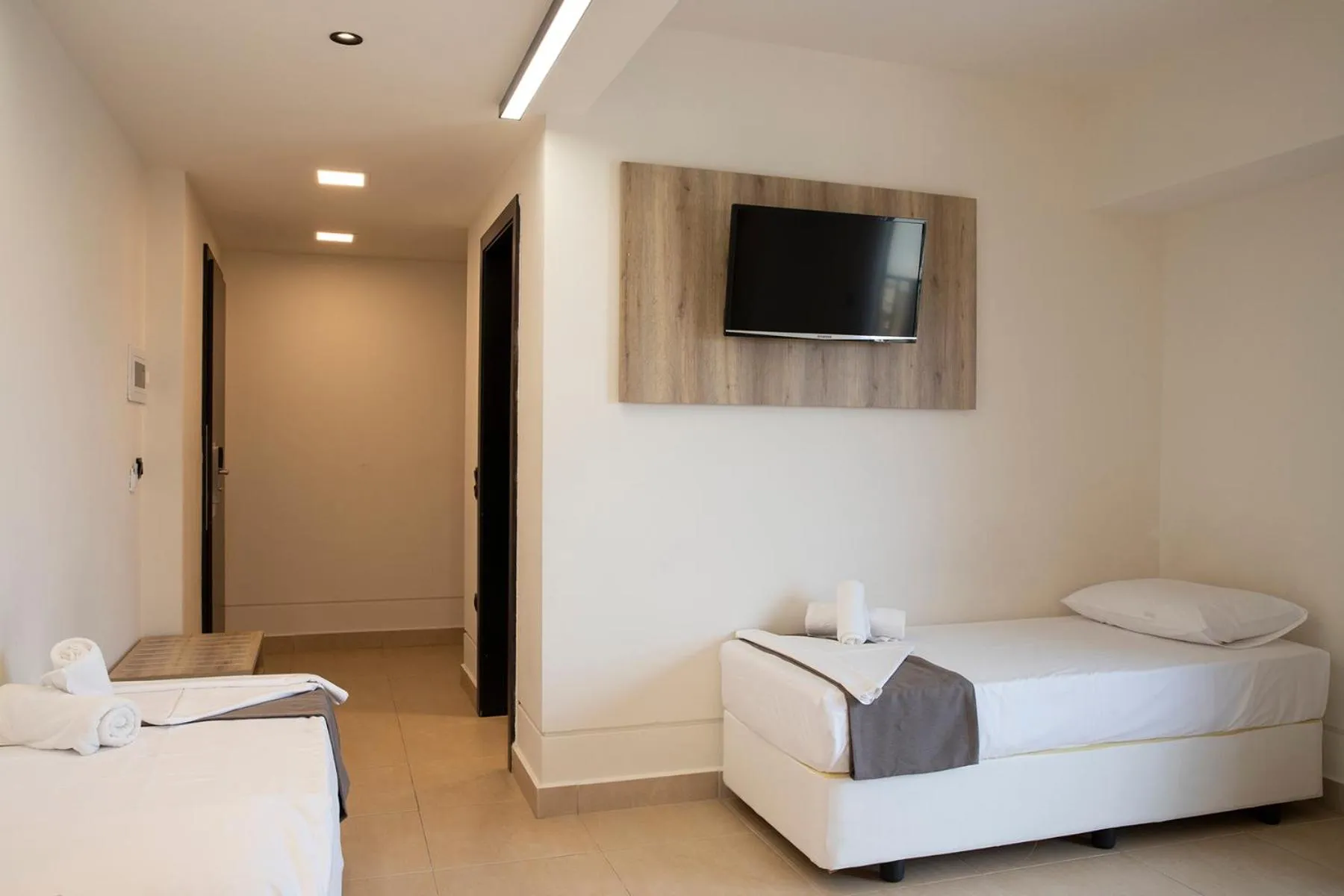 Bed in Dafni Plus Hotel