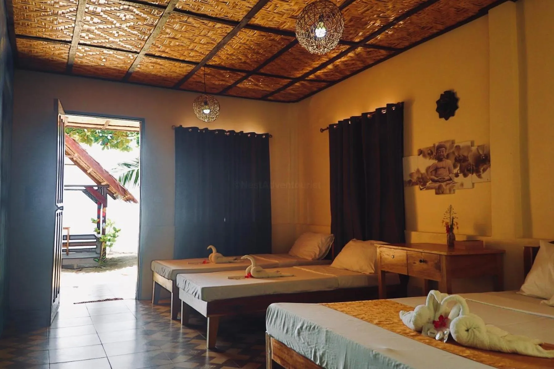 Bed in Mecaja Beach House