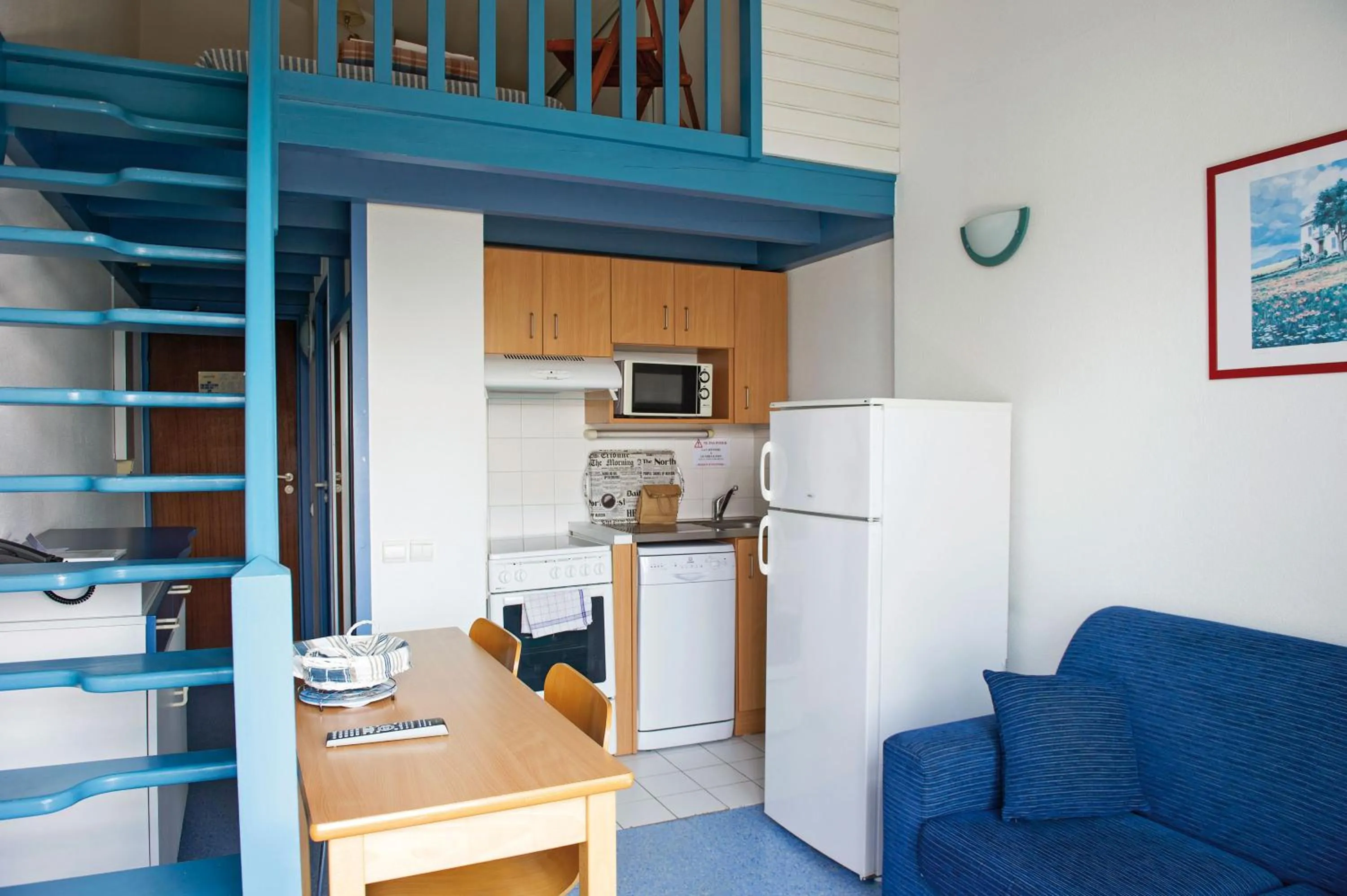 Kitchen or kitchenette in Hôtel & Résidence Vacances Bleues Orhoïtza