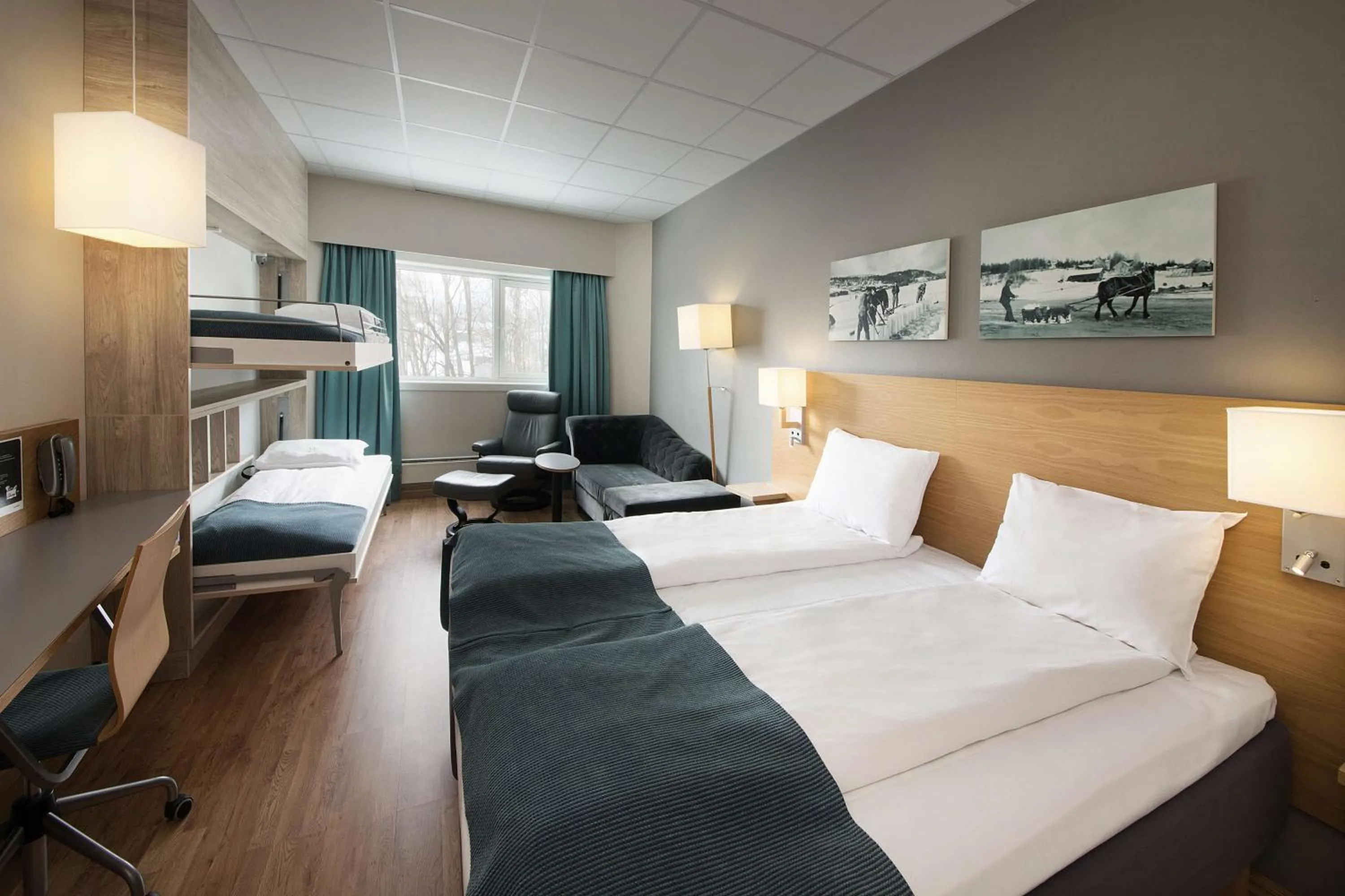 Bedroom, Bed in Scandic Asker