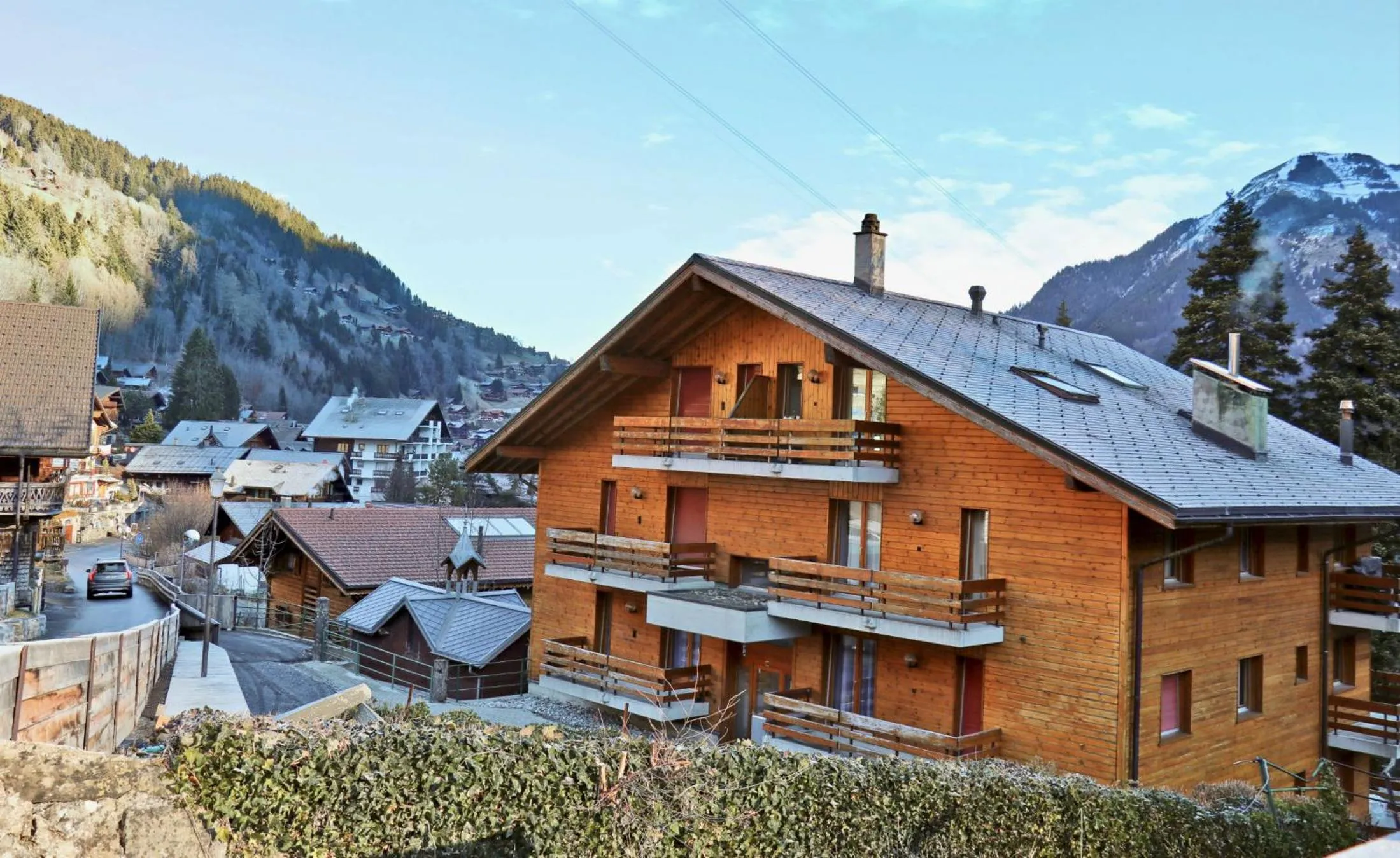 Bel appartement au centre de Champéry avec vue