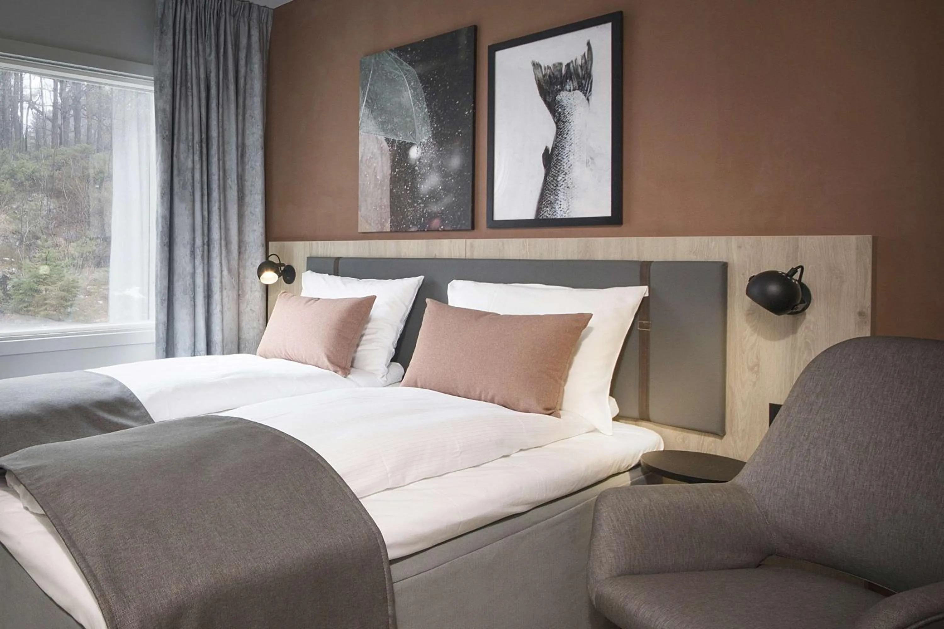 Bedroom, Bed in Scandic Kokstad